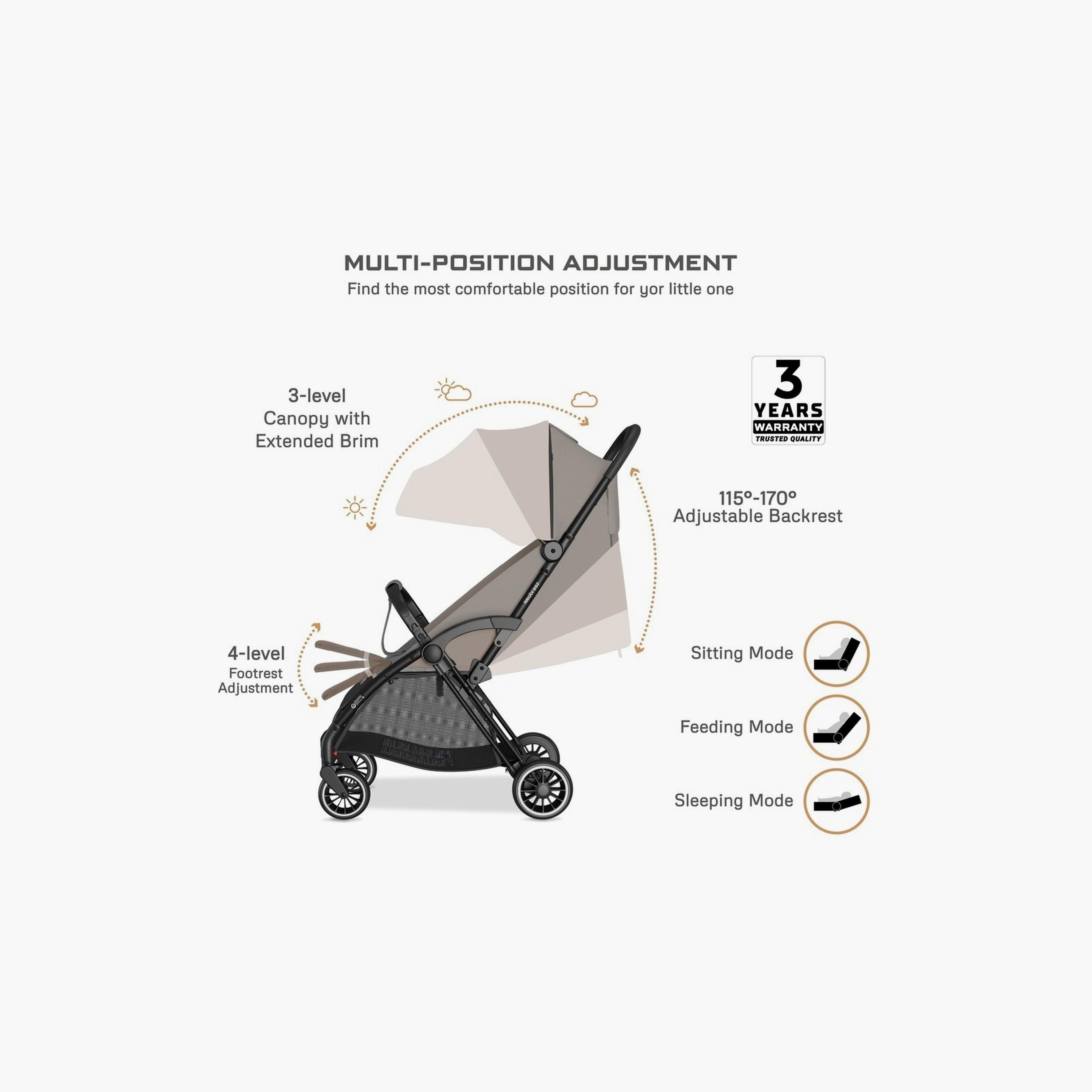 Neobreez Theta Auto Fold Compact Travel Stroller With Canopy, Up To 22Kg-baby-gear-strollersandprams-strollers-image-14
