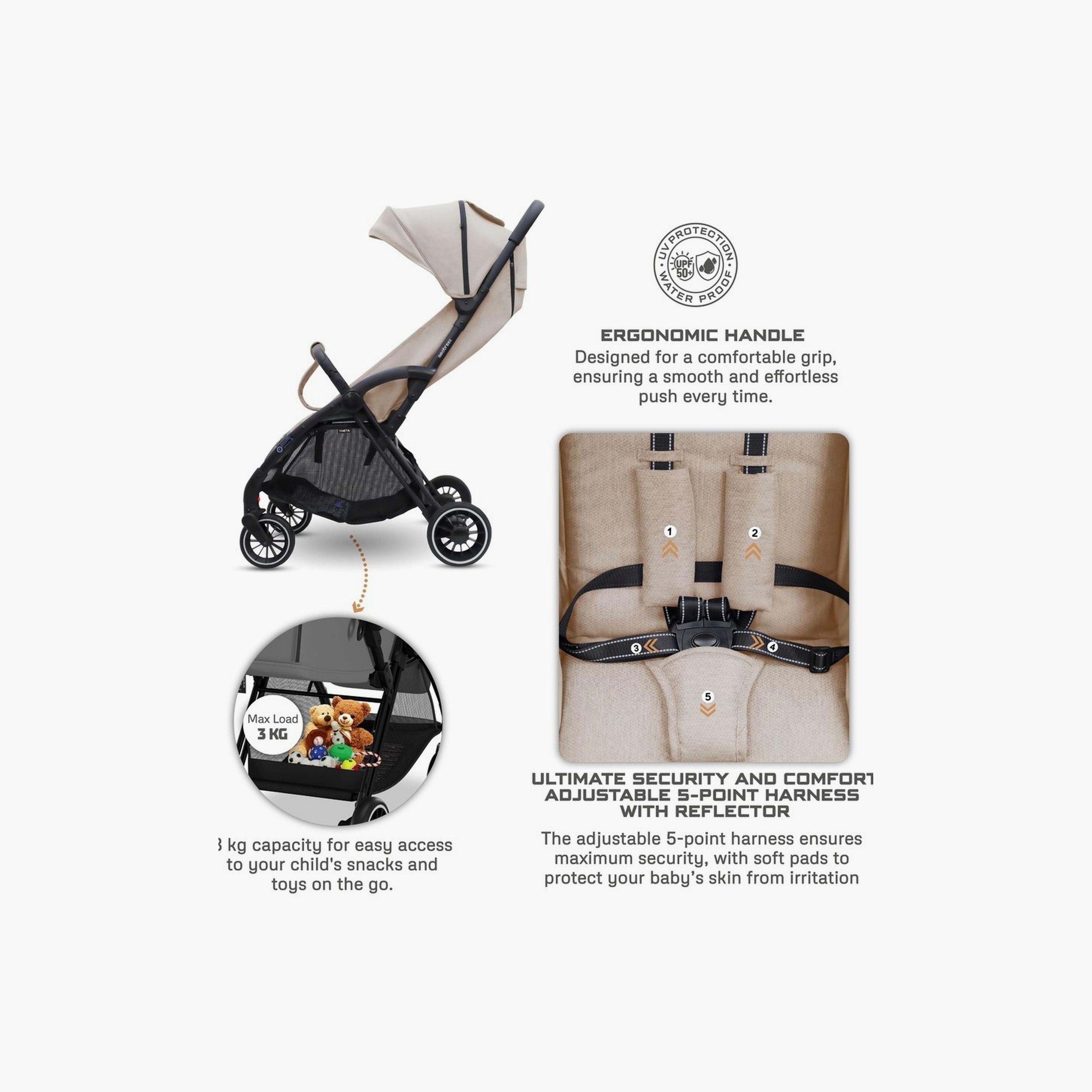 Neobreez Theta Auto Fold Compact Travel Stroller With Canopy, Up To 22Kg-baby-gear-strollersandprams-strollers-image-3