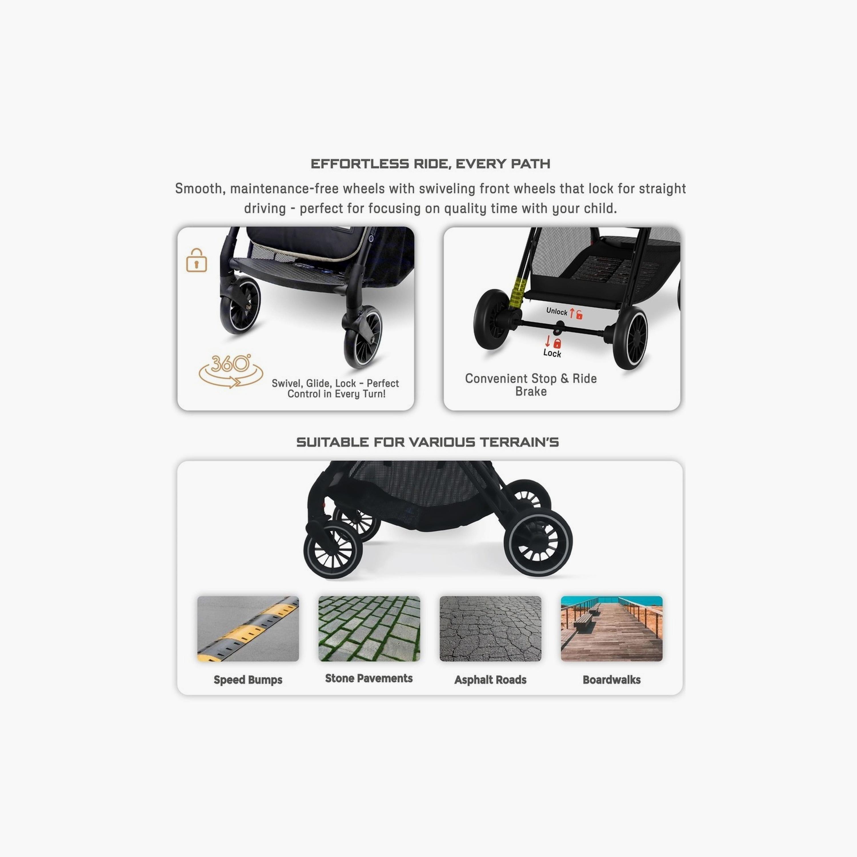 Neobreez Theta Auto Fold Compact Travel Stroller With Canopy, Up To 22Kg-baby-gear-strollersandprams-strollers-image-5
