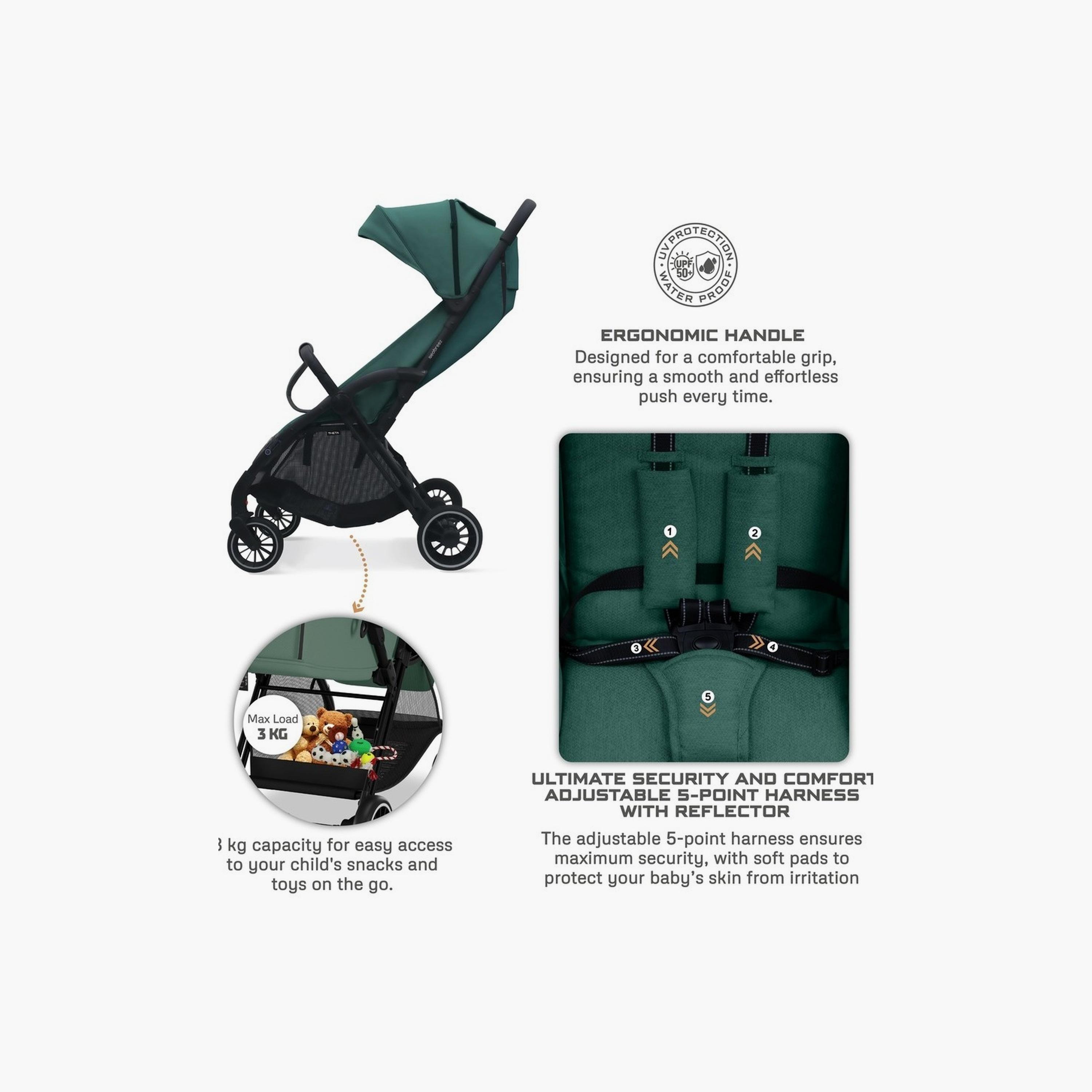Neobreez Theta Auto Fold Compact Travel Stroller With Canopy, Up To 22Kg-baby-gear-strollersandprams-strollers-image-3