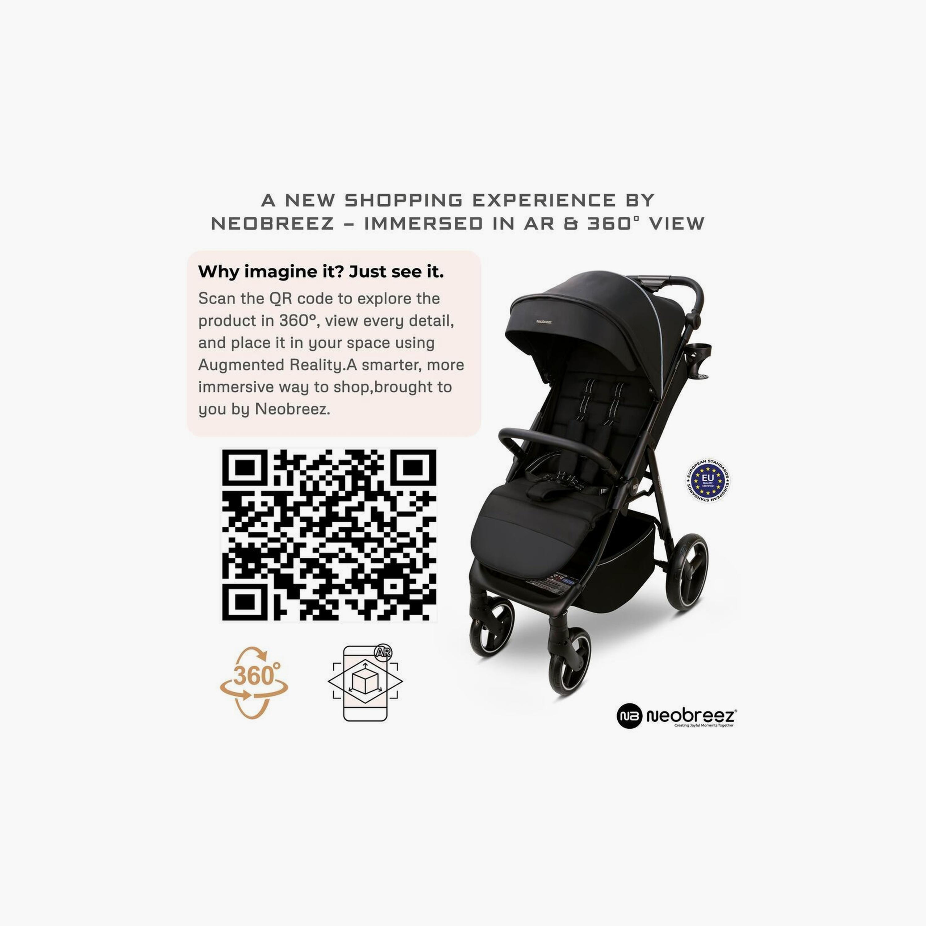 Neobreez Tetra Ultra-Compact Travel Stroller With Cup Holder And Canopy, Up To 22Kg-baby-gear-strollersandprams-strollers-image-10