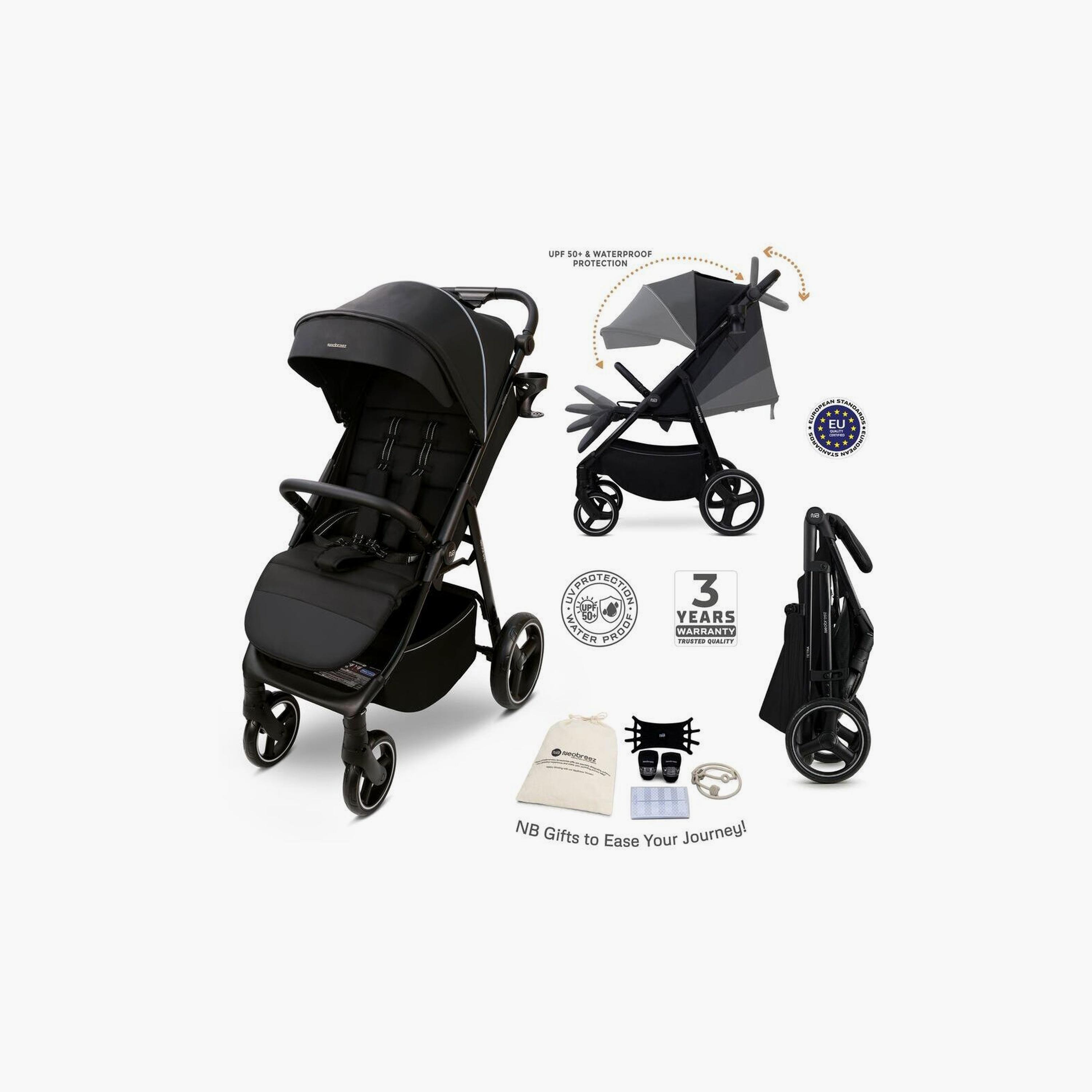 Neobreez Tetra Ultra-Compact Travel Stroller With Cup Holder And Canopy, Up To 22Kg-baby-gear-strollersandprams-strollers-image-11