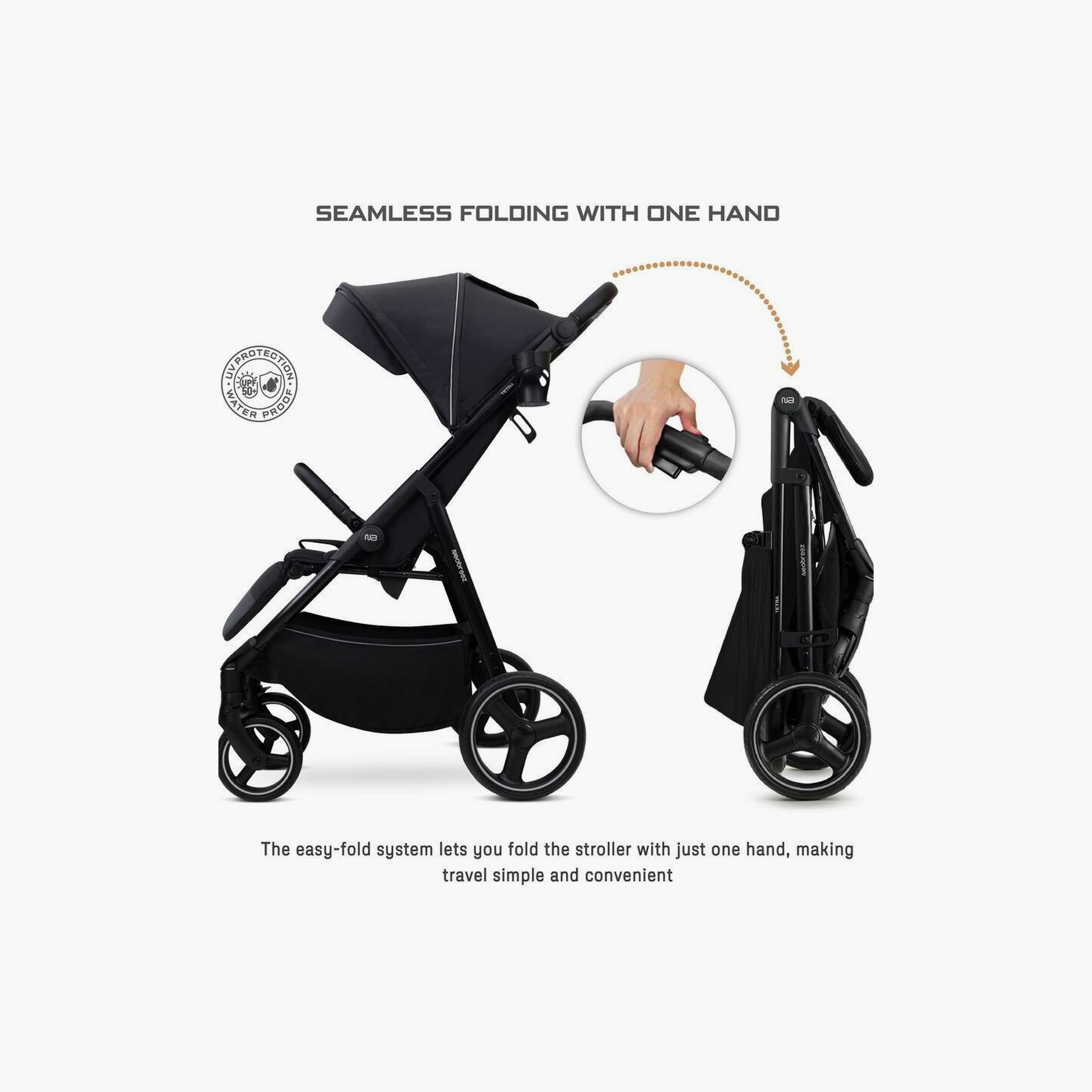 Neobreez Tetra Ultra-Compact Travel Stroller With Cup Holder And Canopy, Up To 22Kg-baby-gear-strollersandprams-strollers-image-15