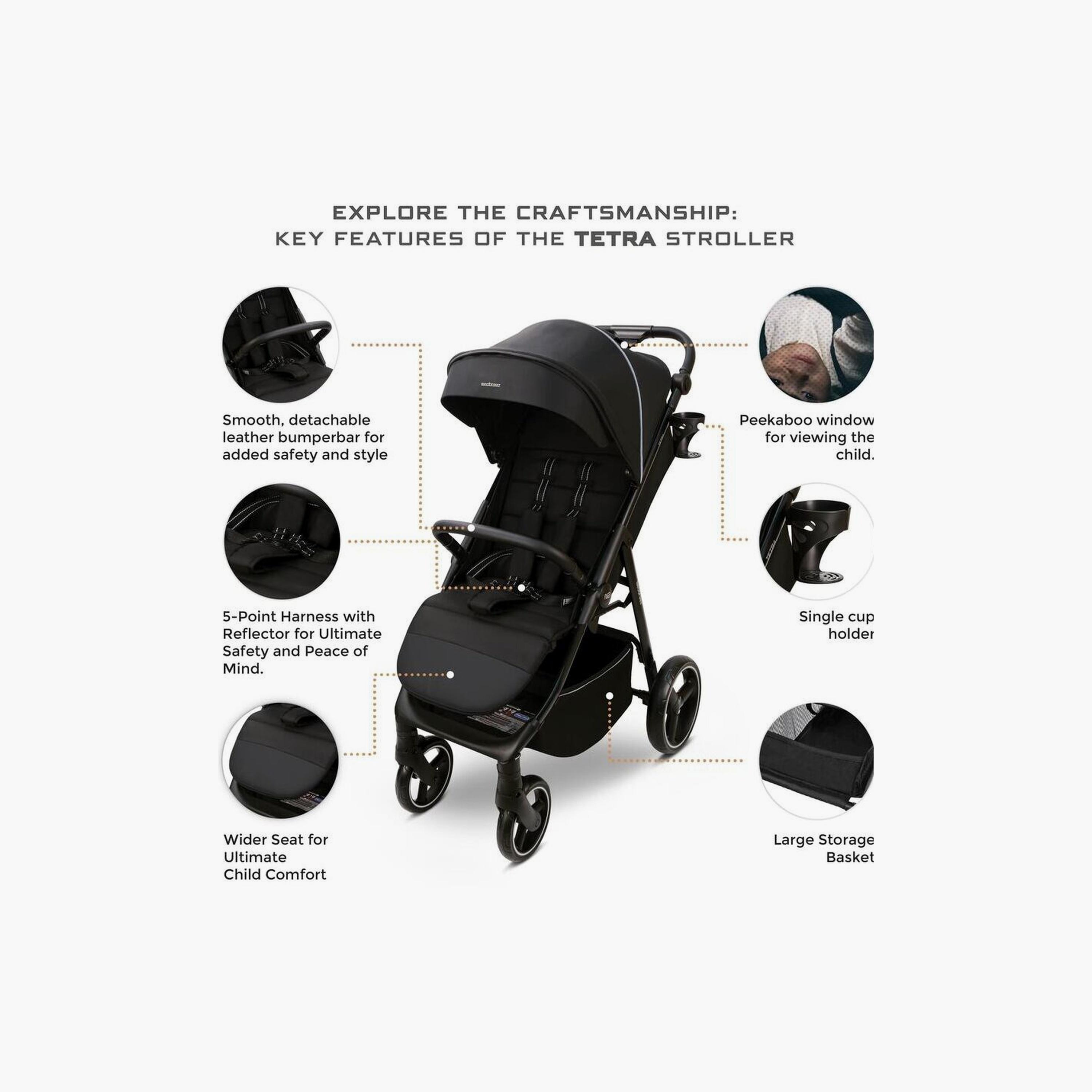 Neobreez Tetra Ultra-Compact Travel Stroller With Cup Holder And Canopy, Up To 22Kg-baby-gear-strollersandprams-strollers-image-17