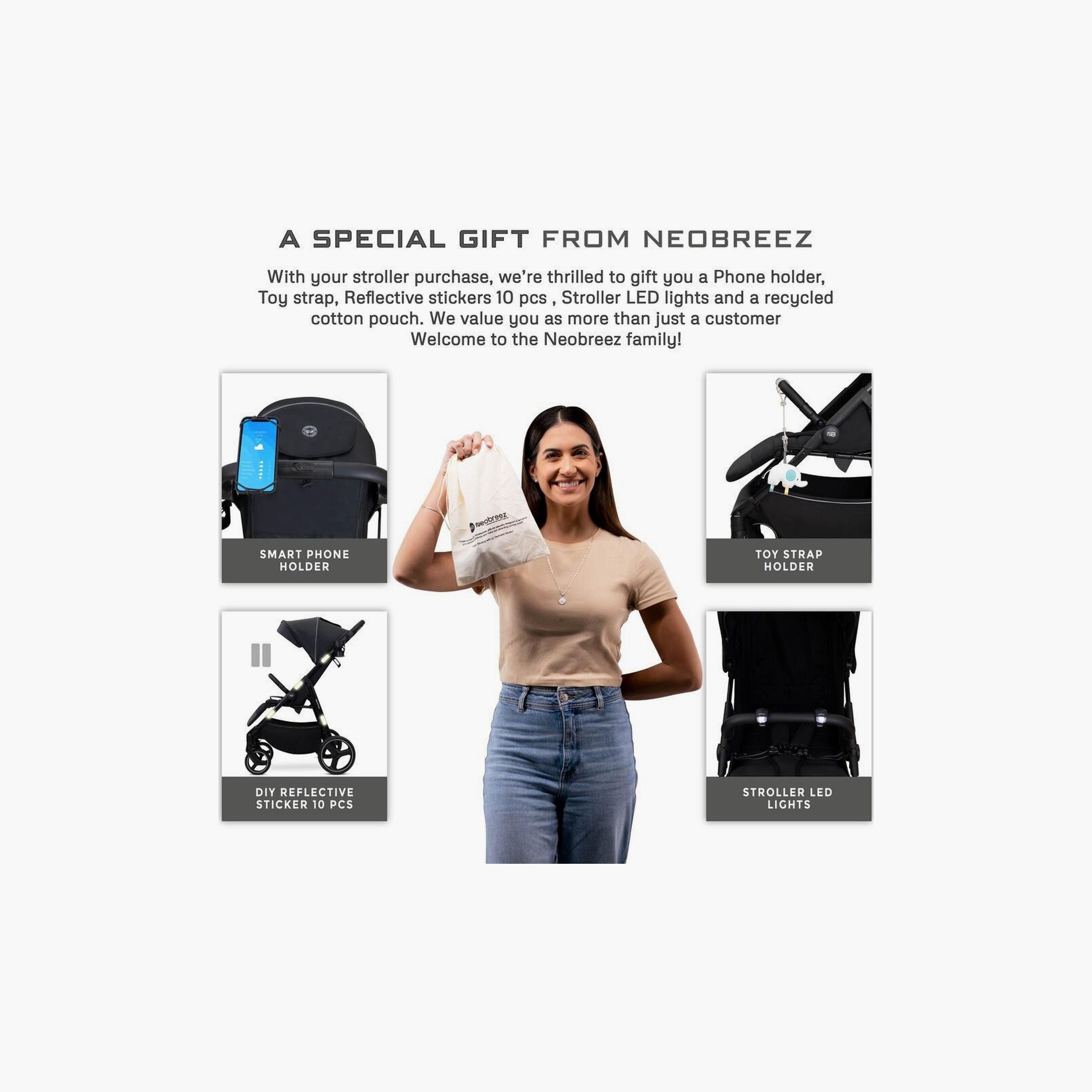 Neobreez Tetra Ultra-Compact Travel Stroller With Cup Holder And Canopy, Up To 22Kg-baby-gear-strollersandprams-strollers-image-9
