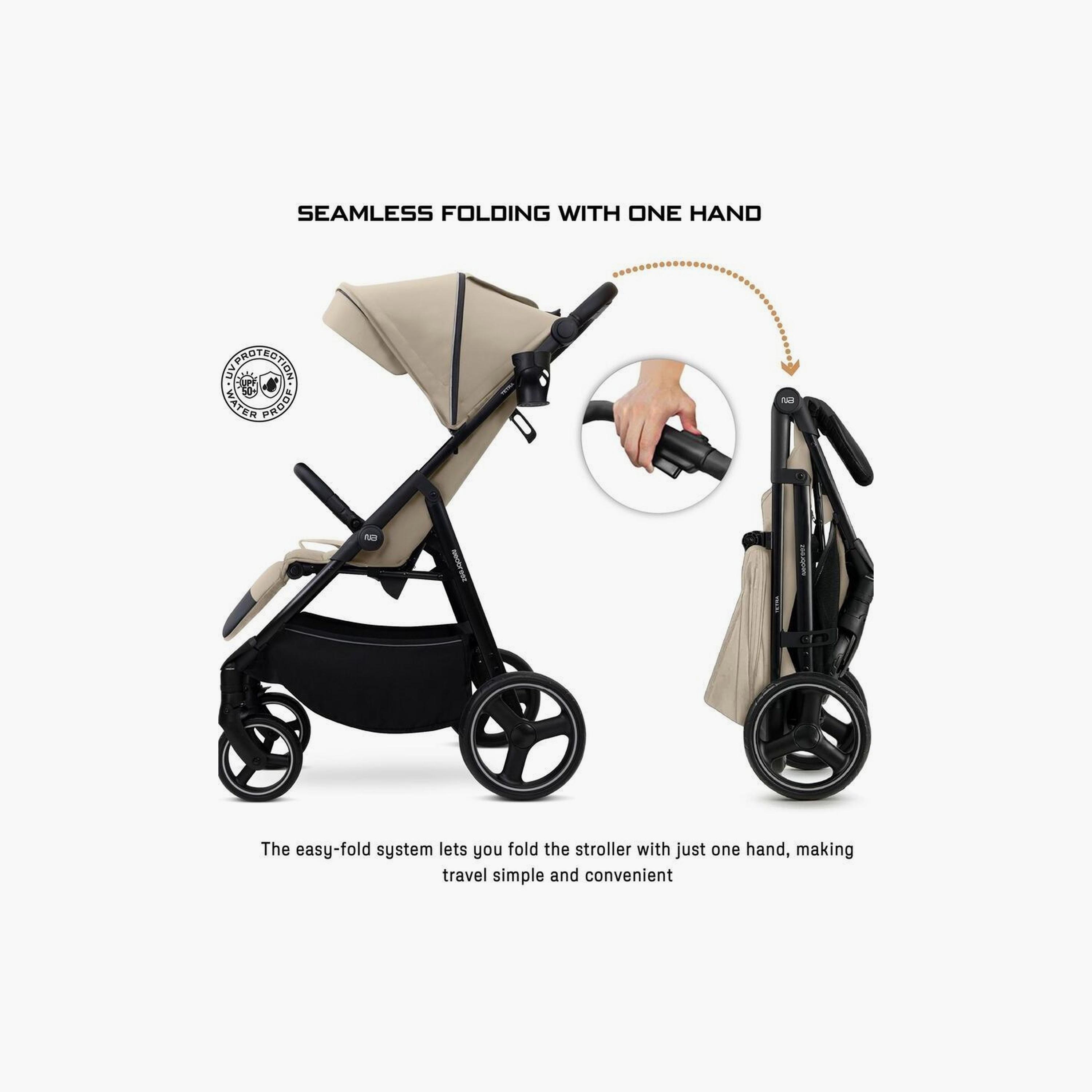 Neobreez Tetra Ultra-Compact Travel Stroller With Cup Holder And Canopy, Up To 22Kg-baby-gear-strollersandprams-strollers-image-15