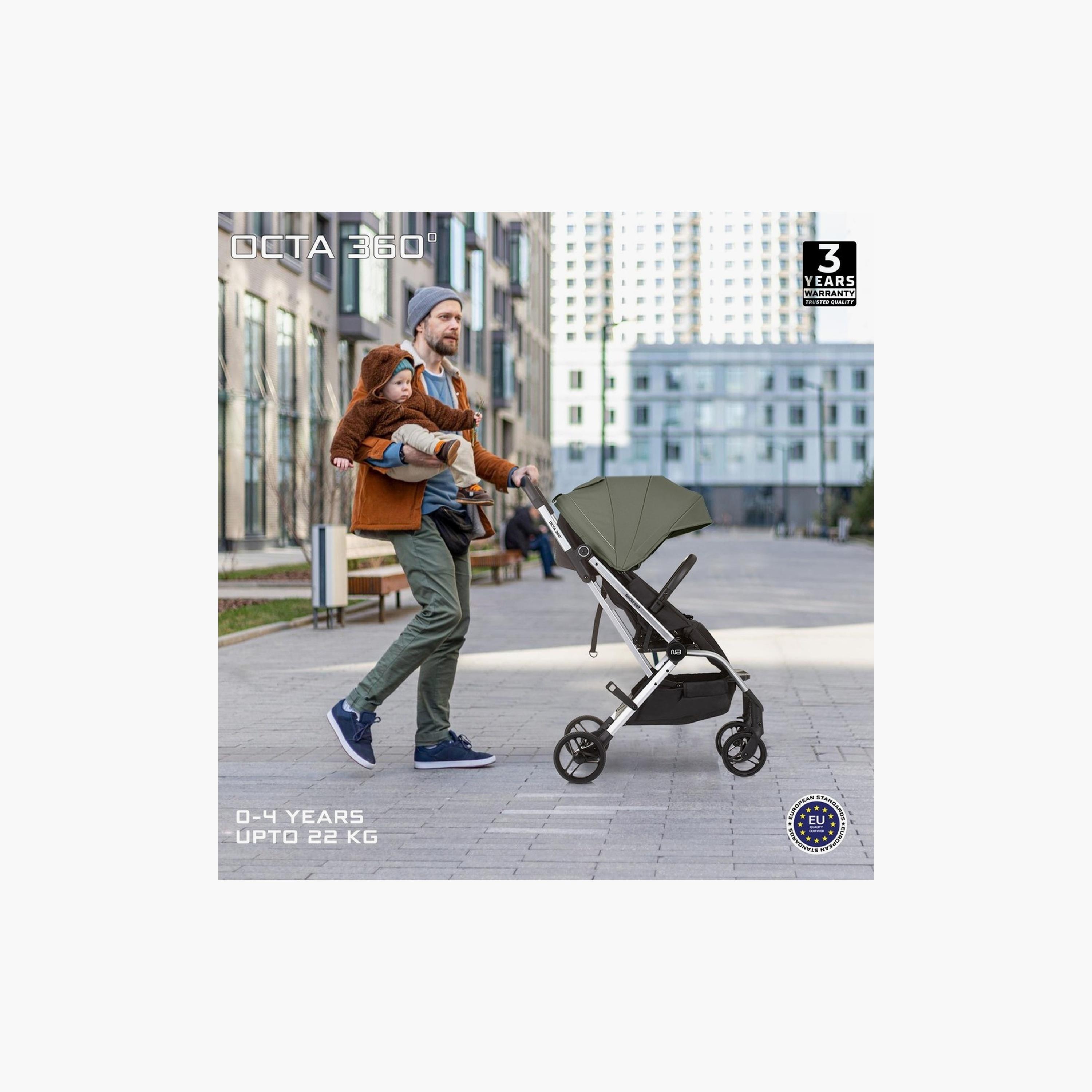 Neobreez Octa 360° Lightweight Travel Stroller With Reversible Handle, Up To 22Kg-baby-gear-strollersandprams-strollers-image-2