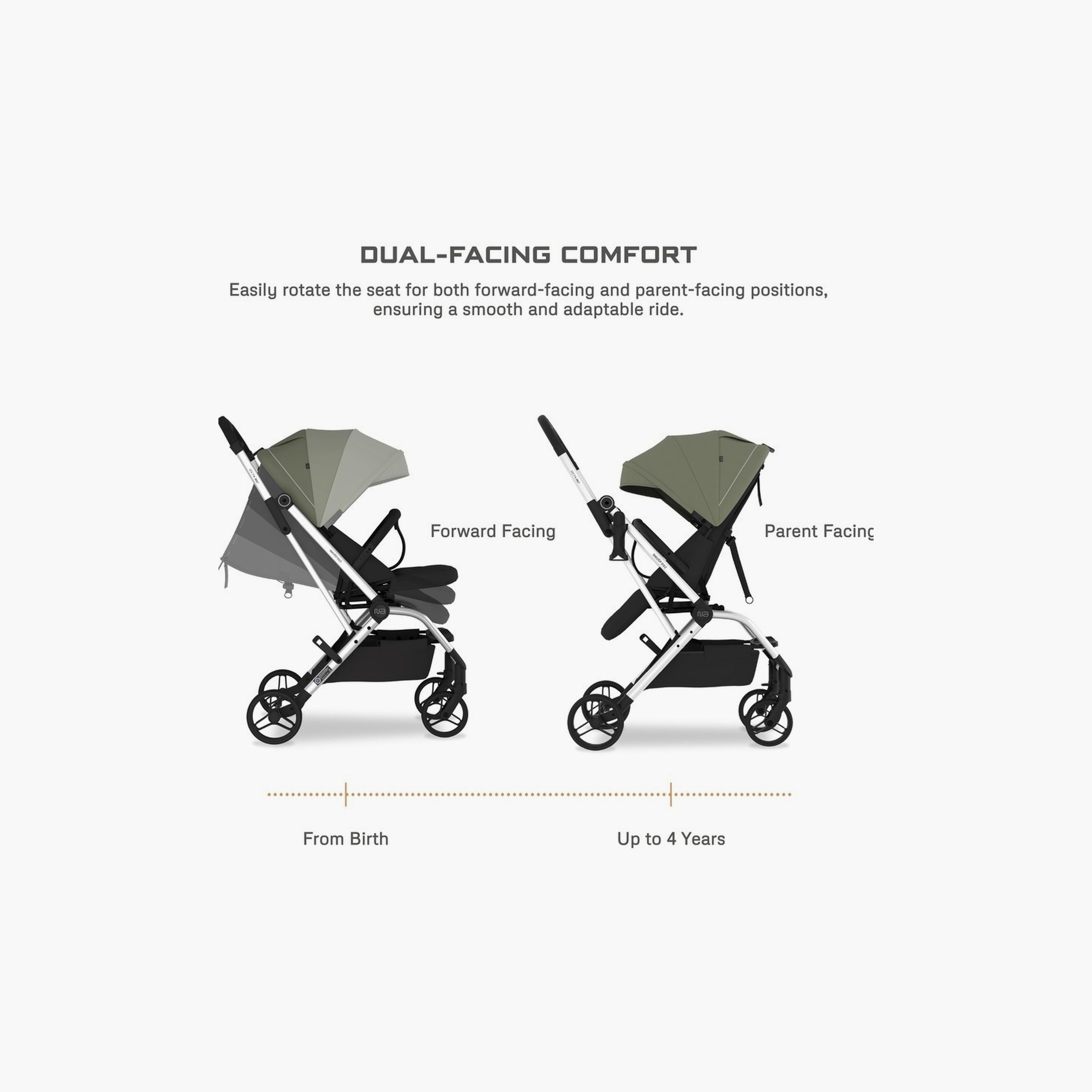 Neobreez Octa 360° Lightweight Travel Stroller With Reversible Handle, Up To 22Kg-baby-gear-strollersandprams-strollers-image-3