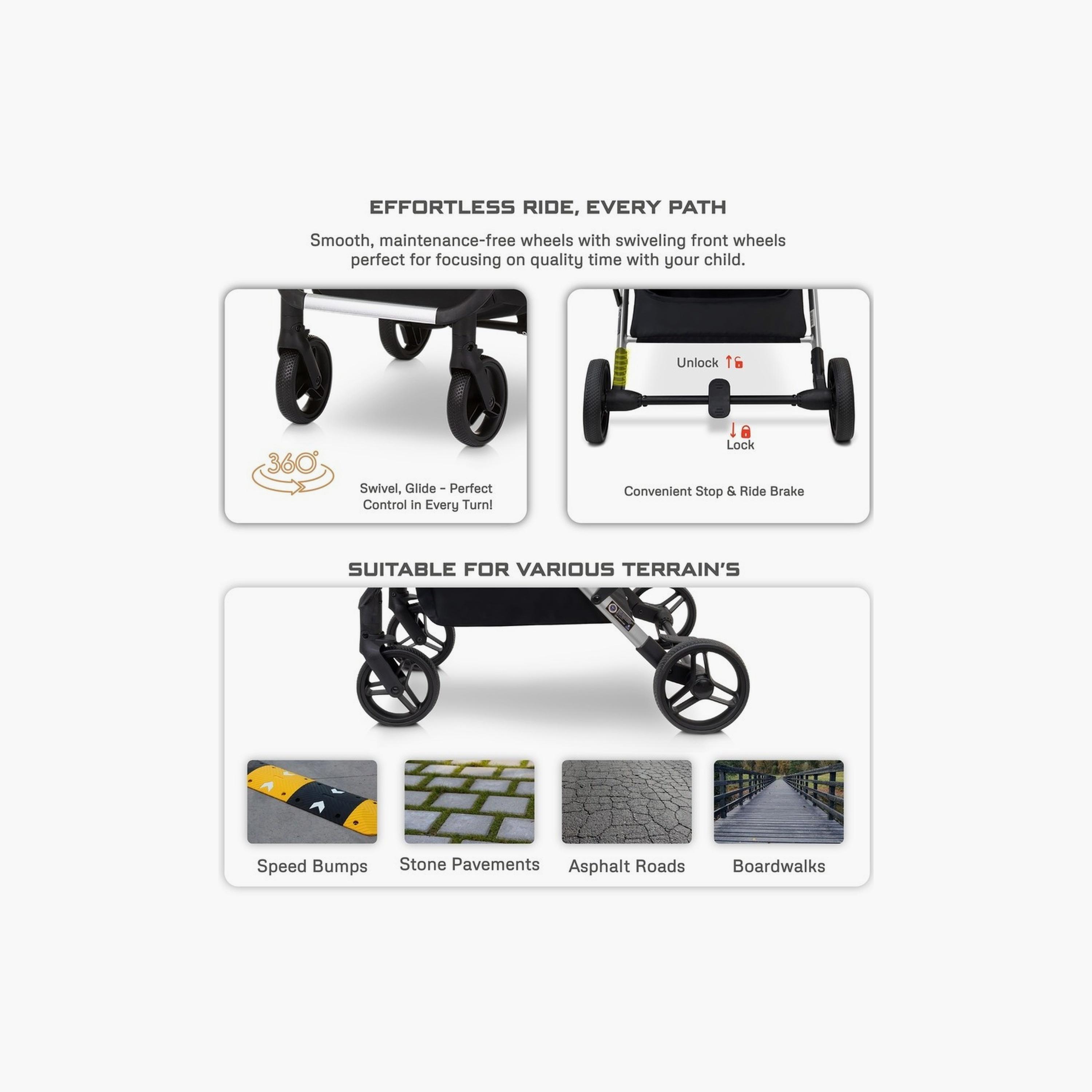 Neobreez Octa 360° Lightweight Travel Stroller With Reversible Handle, Up To 22Kg-baby-gear-strollersandprams-strollers-image-5