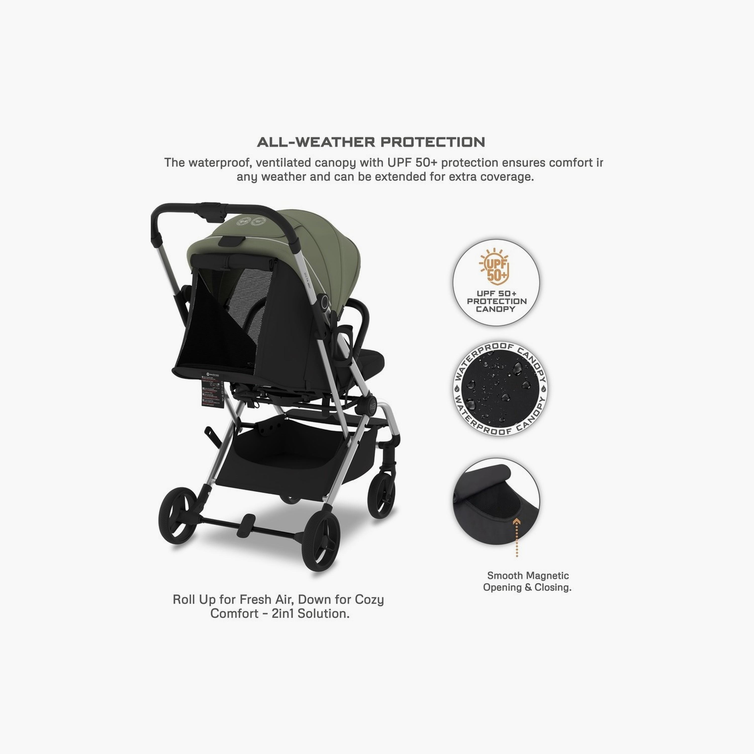 Neobreez Octa 360° Lightweight Travel Stroller With Reversible Handle, Up To 22Kg-baby-gear-strollersandprams-strollers-image-6
