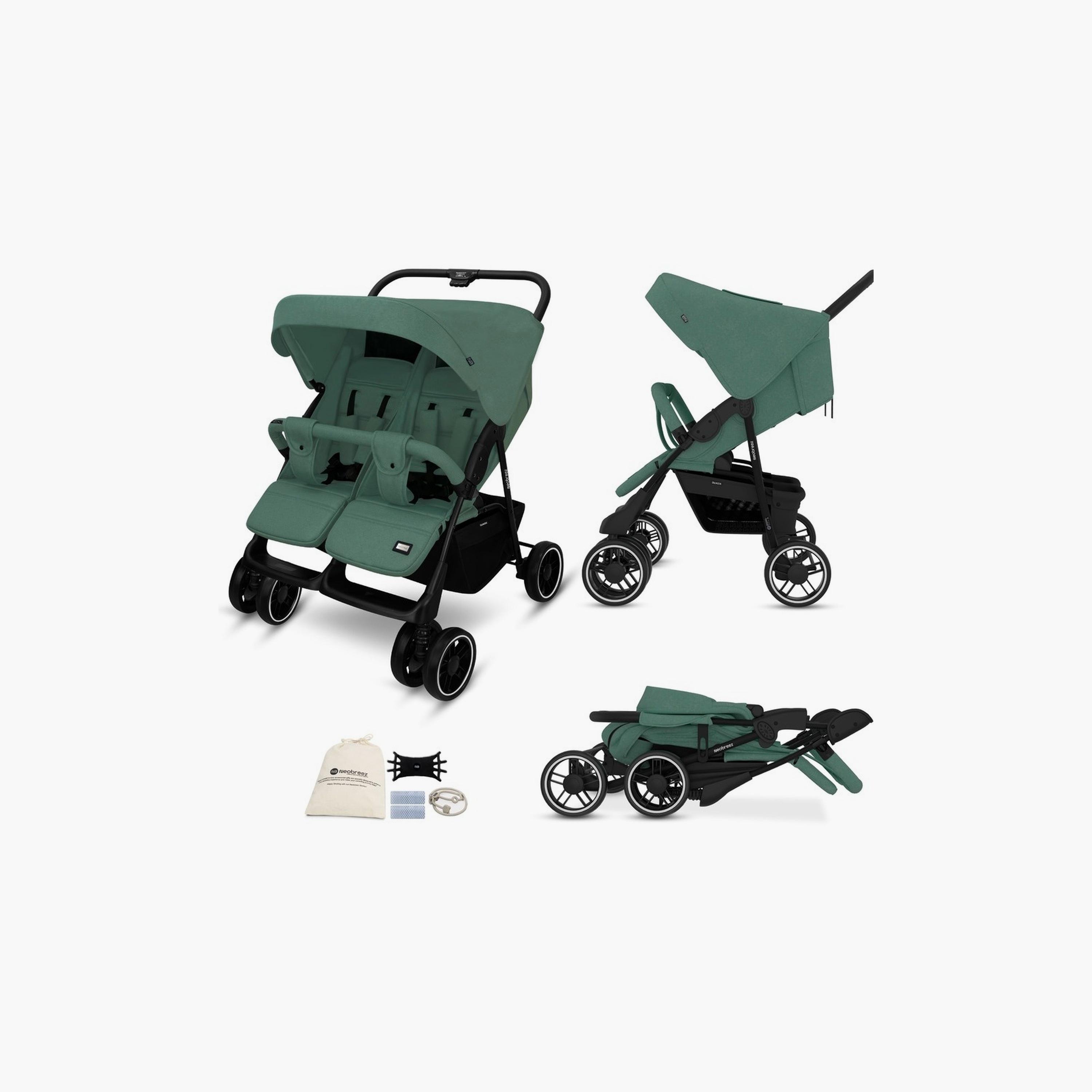 Neobreez Duadx Twin Stroller With Canopy, Up To 30Kg-baby-gear-strollersandprams-strollers-image-1