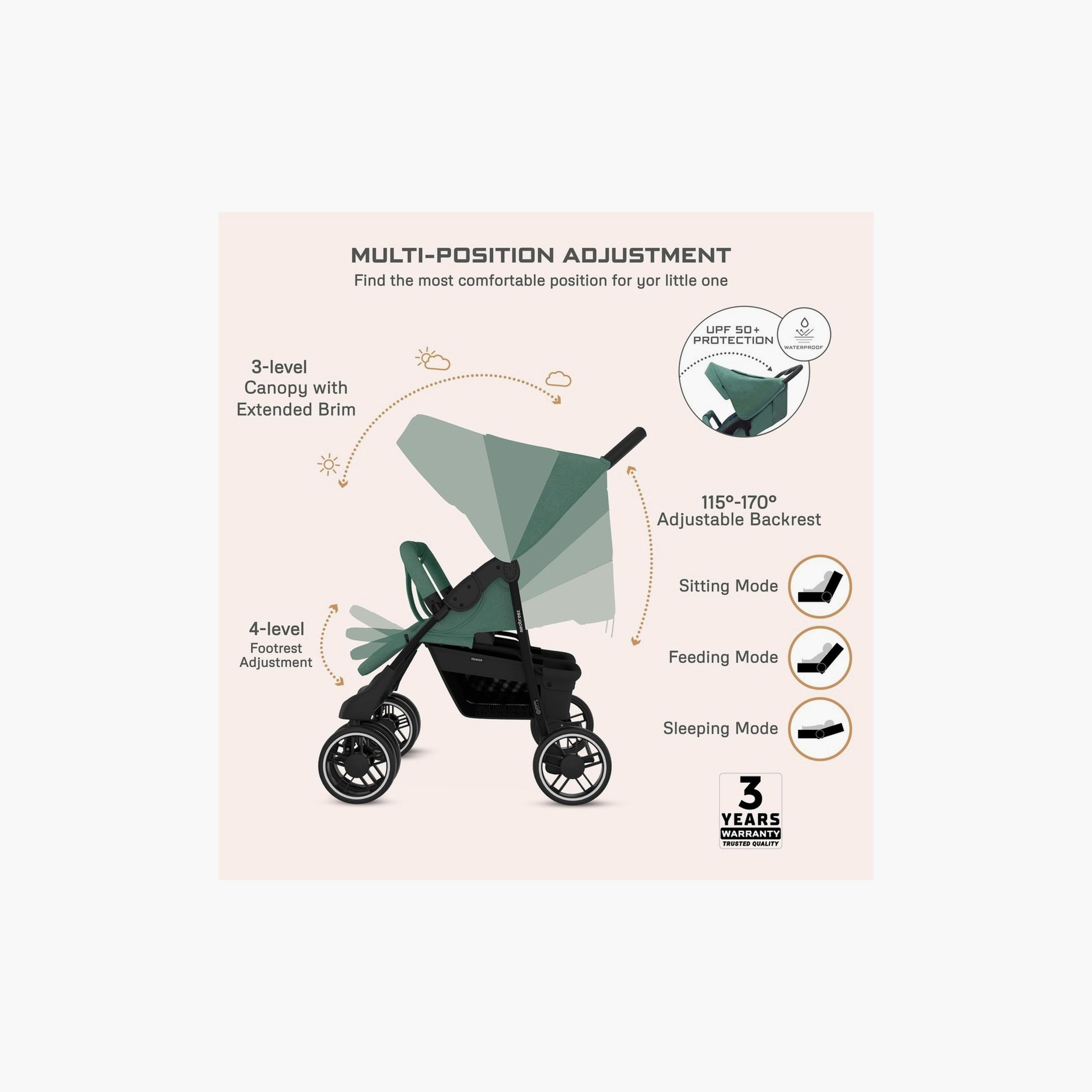 Neobreez Duadx Twin Stroller With Canopy, Up To 30Kg-baby-gear-strollersandprams-strollers-image-11