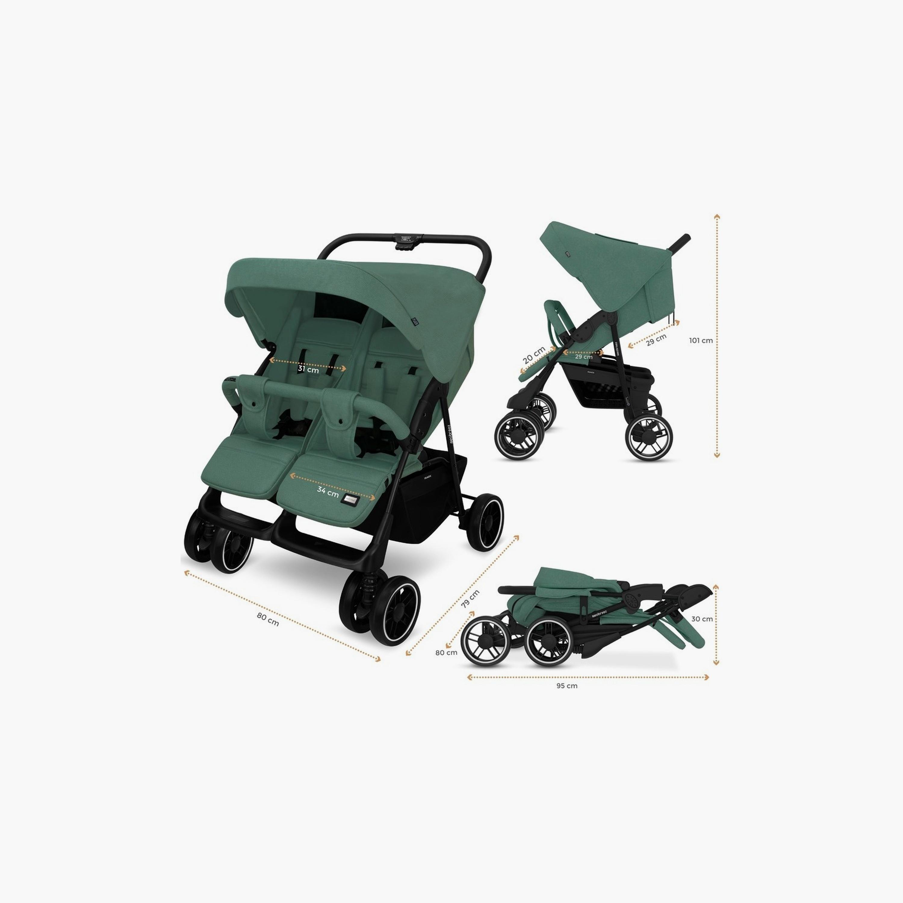 Neobreez Duadx Twin Stroller With Canopy, Up To 30Kg-baby-gear-strollersandprams-strollers-image-6