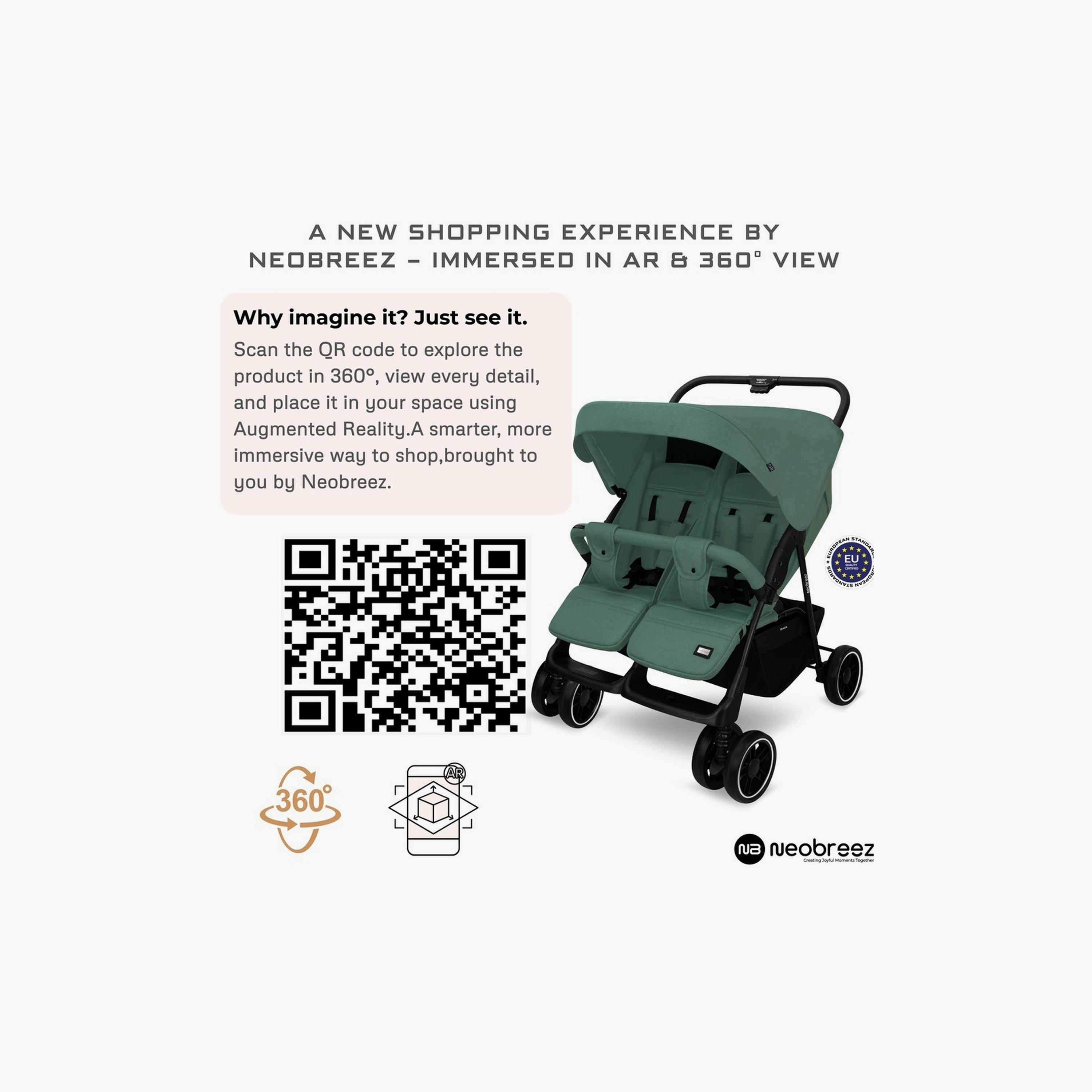 Neobreez Duadx Twin Stroller With Canopy, Up To 30Kg-baby-gear-strollersandprams-strollers-image-8