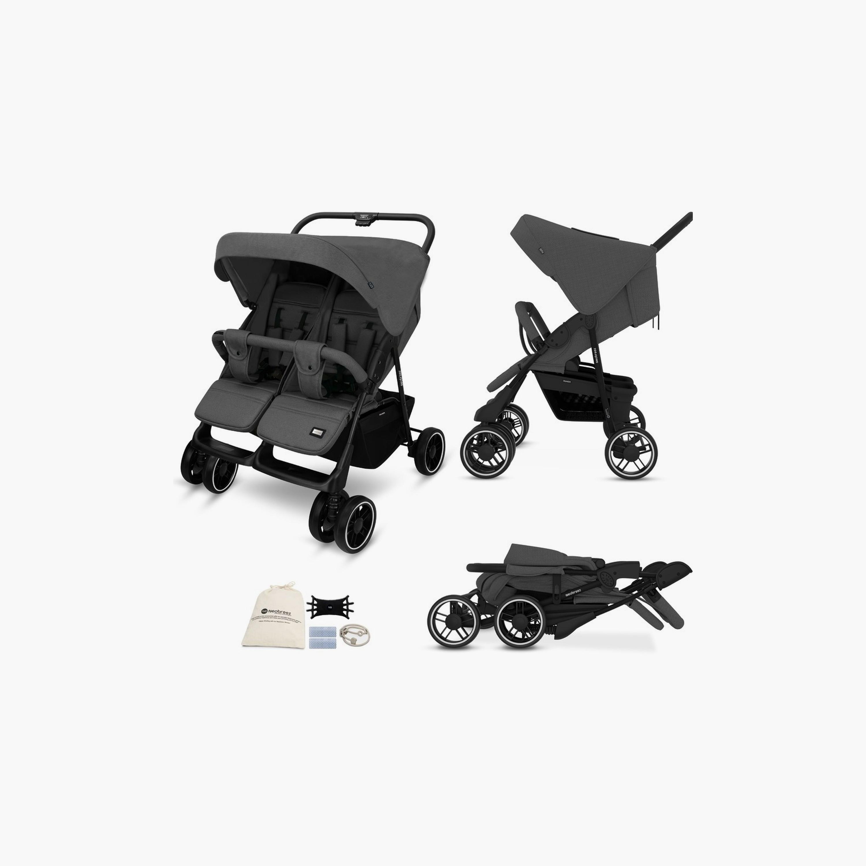 Neobreez Duadx Twin Stroller With Canopy, Up To 30Kg-baby-gear-strollersandprams-strollers-image-1