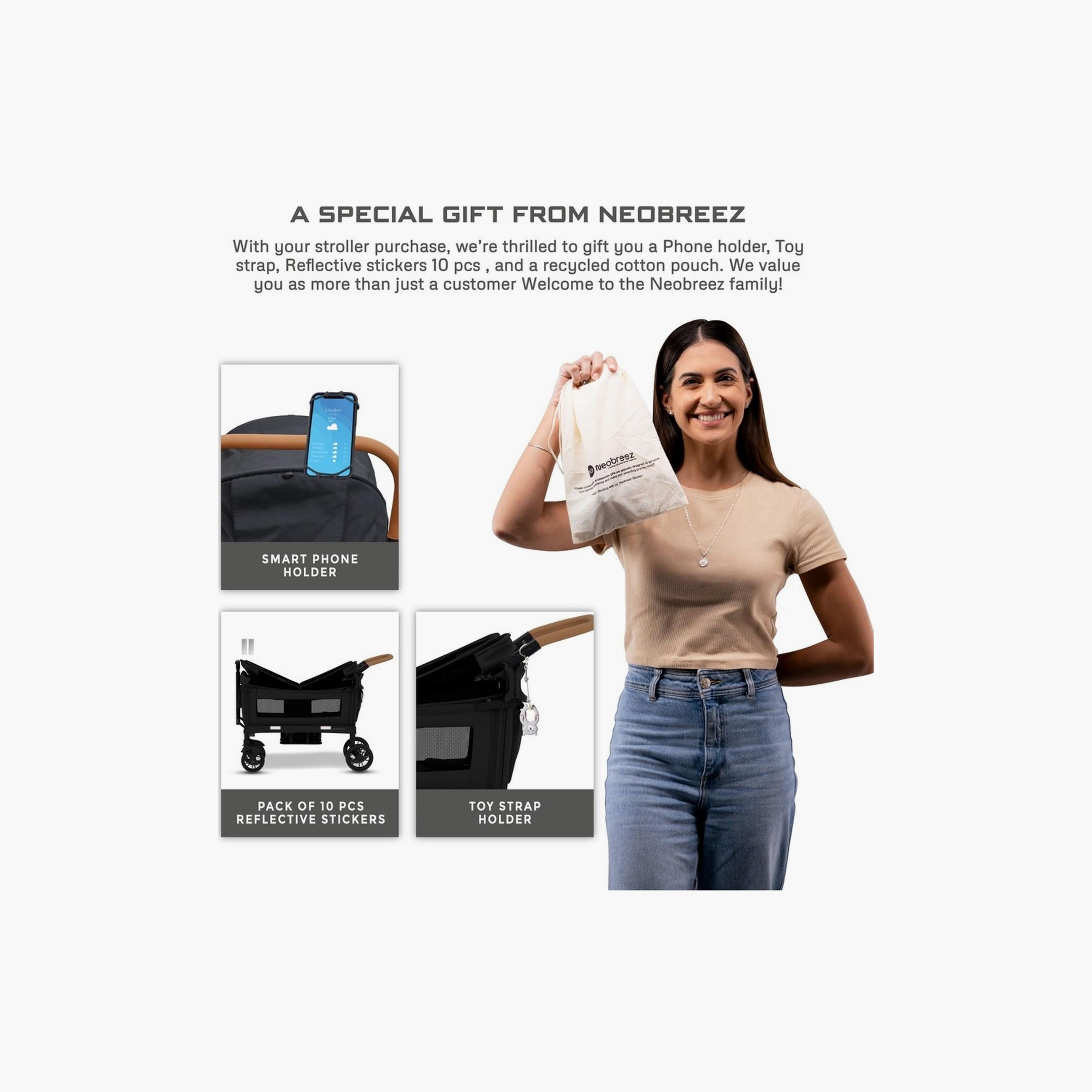 Neobreez Advi Wagon Cargo Push & Pull Foldable Double Stroller, Up To 44Kg-baby-gear-strollersandprams-strollers-image-2