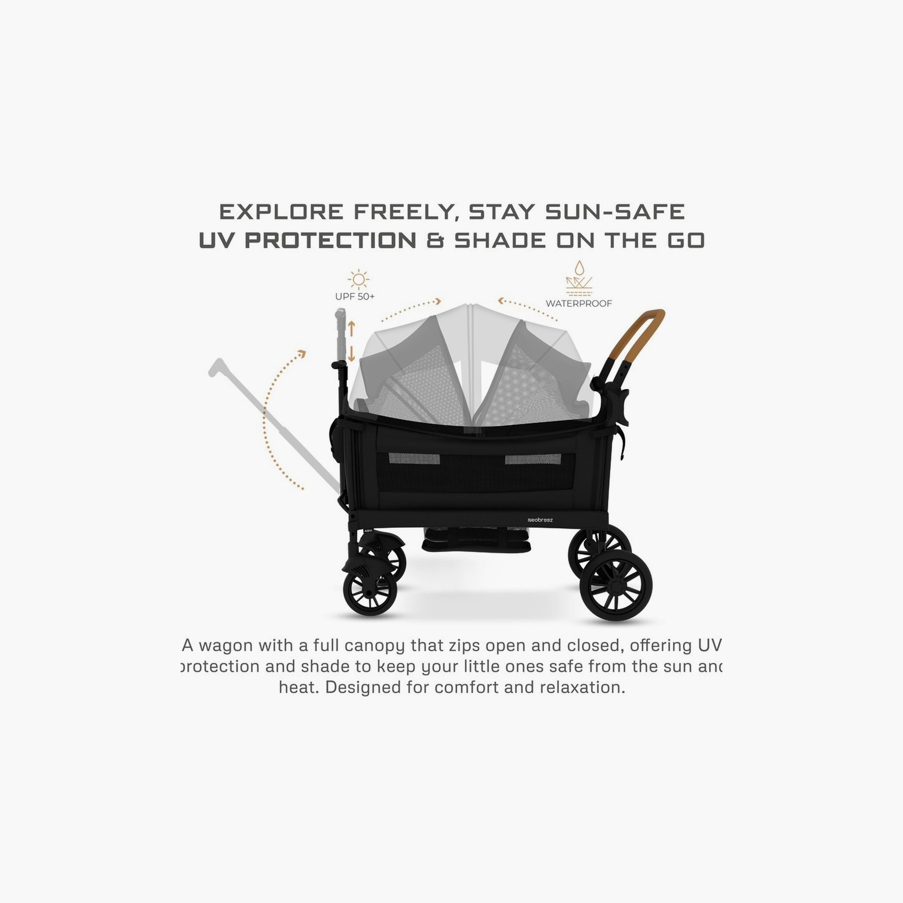 Neobreez Advi Wagon Cargo Push & Pull Foldable Double Stroller, Up To 44Kg-baby-gear-strollersandprams-strollers-image-6