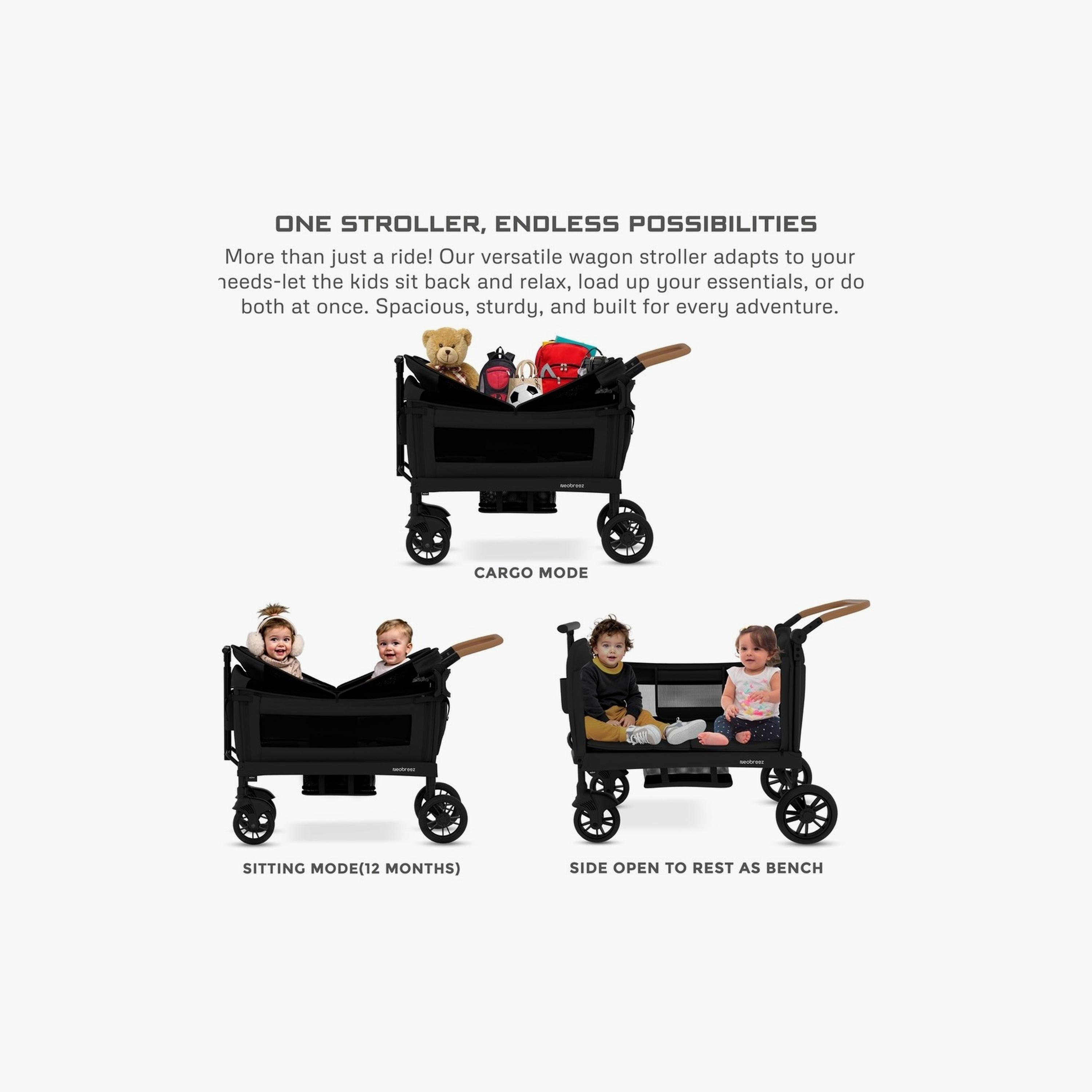 Neobreez Advi Wagon Cargo Push & Pull Foldable Double Stroller, Up To 44Kg-baby-gear-strollersandprams-strollers-image-7