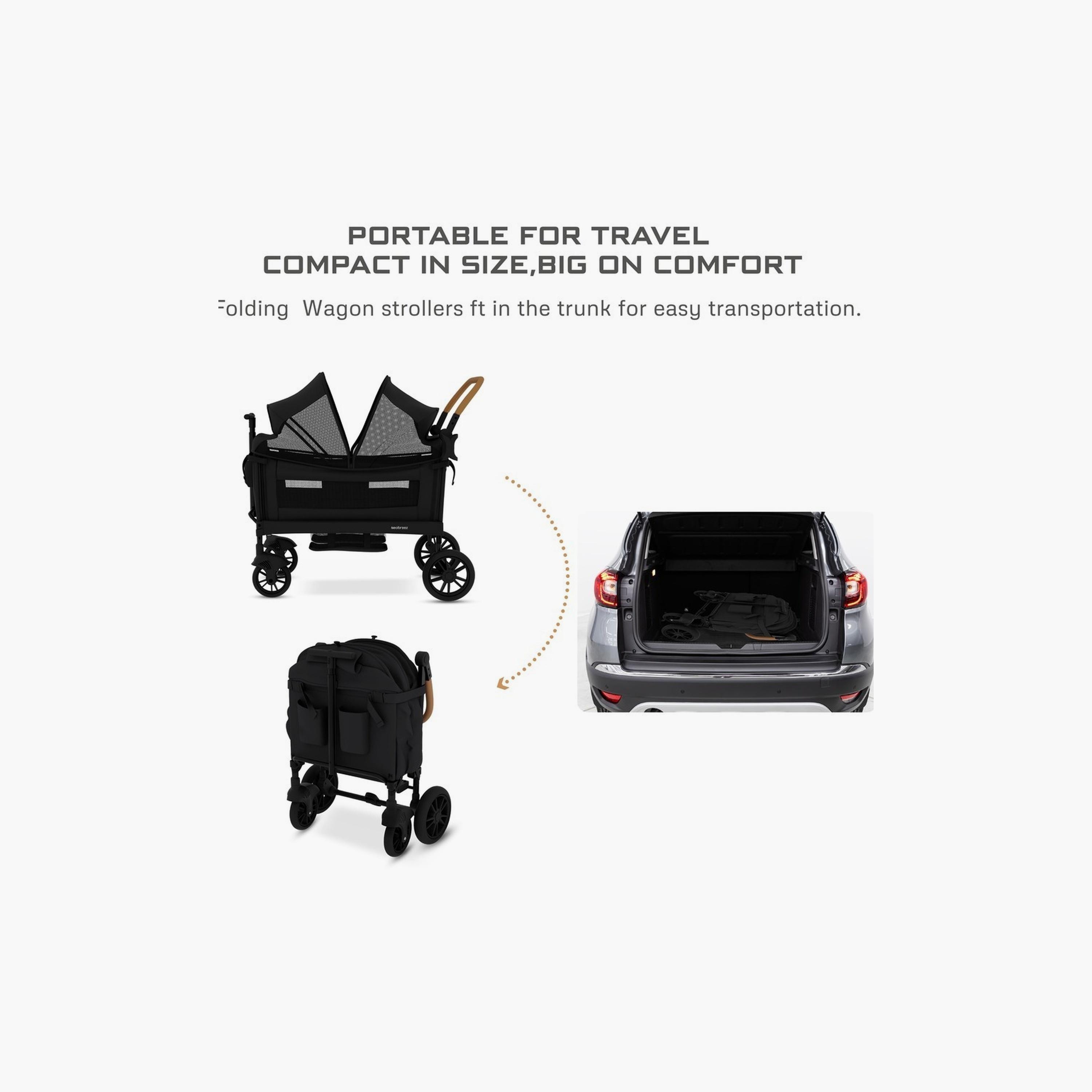 Neobreez Advi Wagon Cargo Push & Pull Foldable Double Stroller, Up To 44Kg-baby-gear-strollersandprams-strollers-image-9