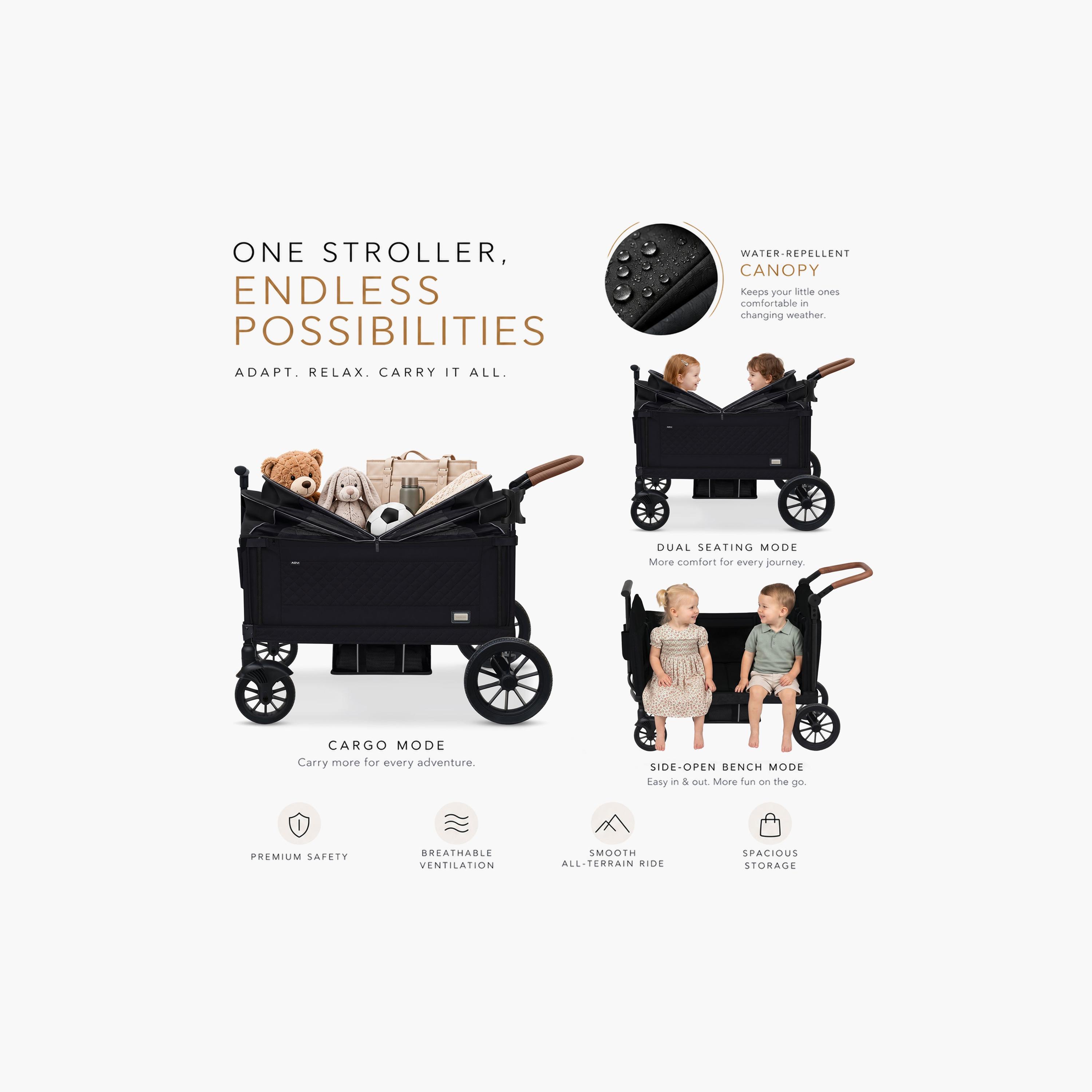 Neobreez Advi Wagon Cargo Push & Pull Foldable Double Stroller, Up To 44Kg-baby-gear-strollersandprams-strollers-image-11