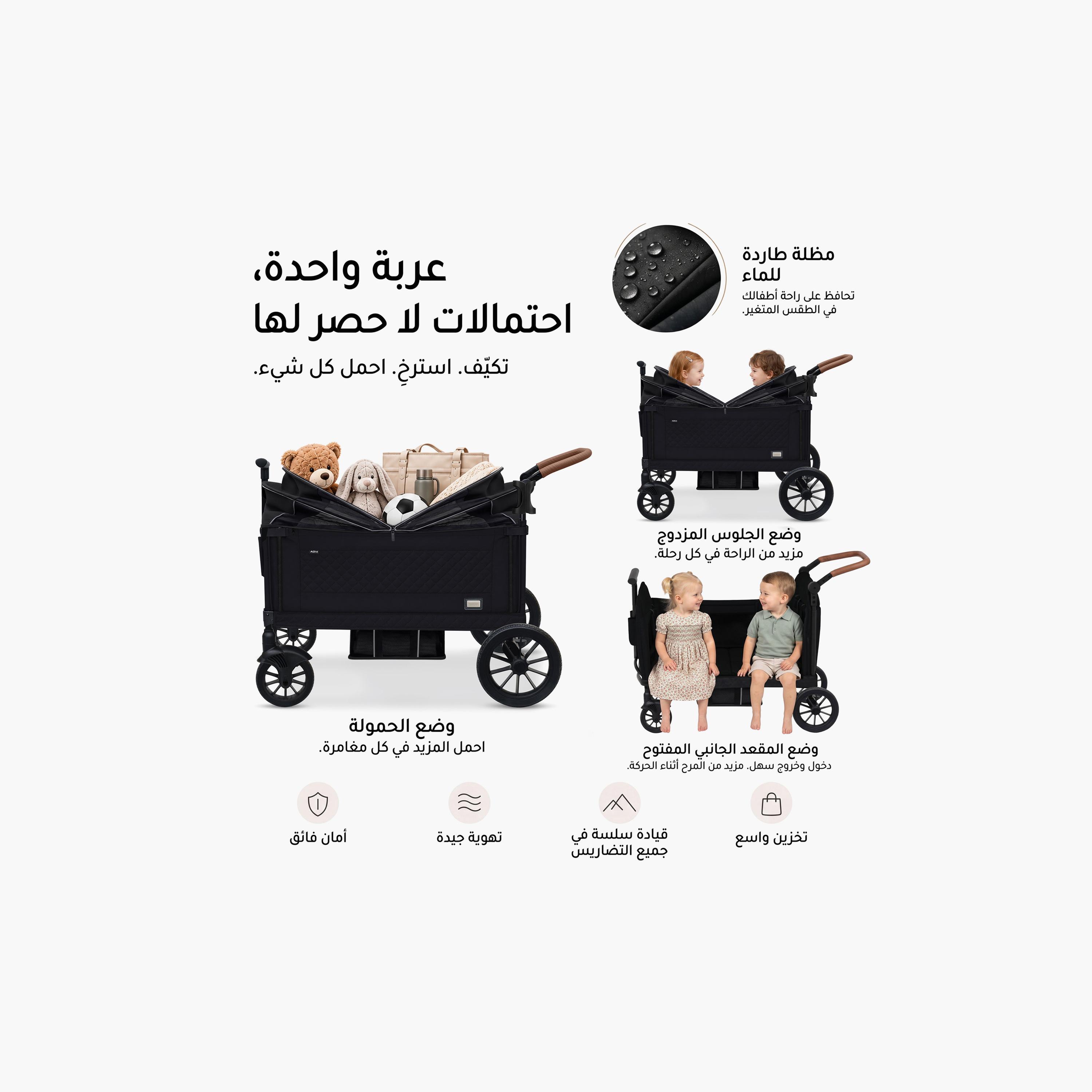 Neobreez Advi Wagon Cargo Push & Pull Foldable Double Stroller, Up To 44Kg-baby-gear-strollersandprams-strollers-image-12