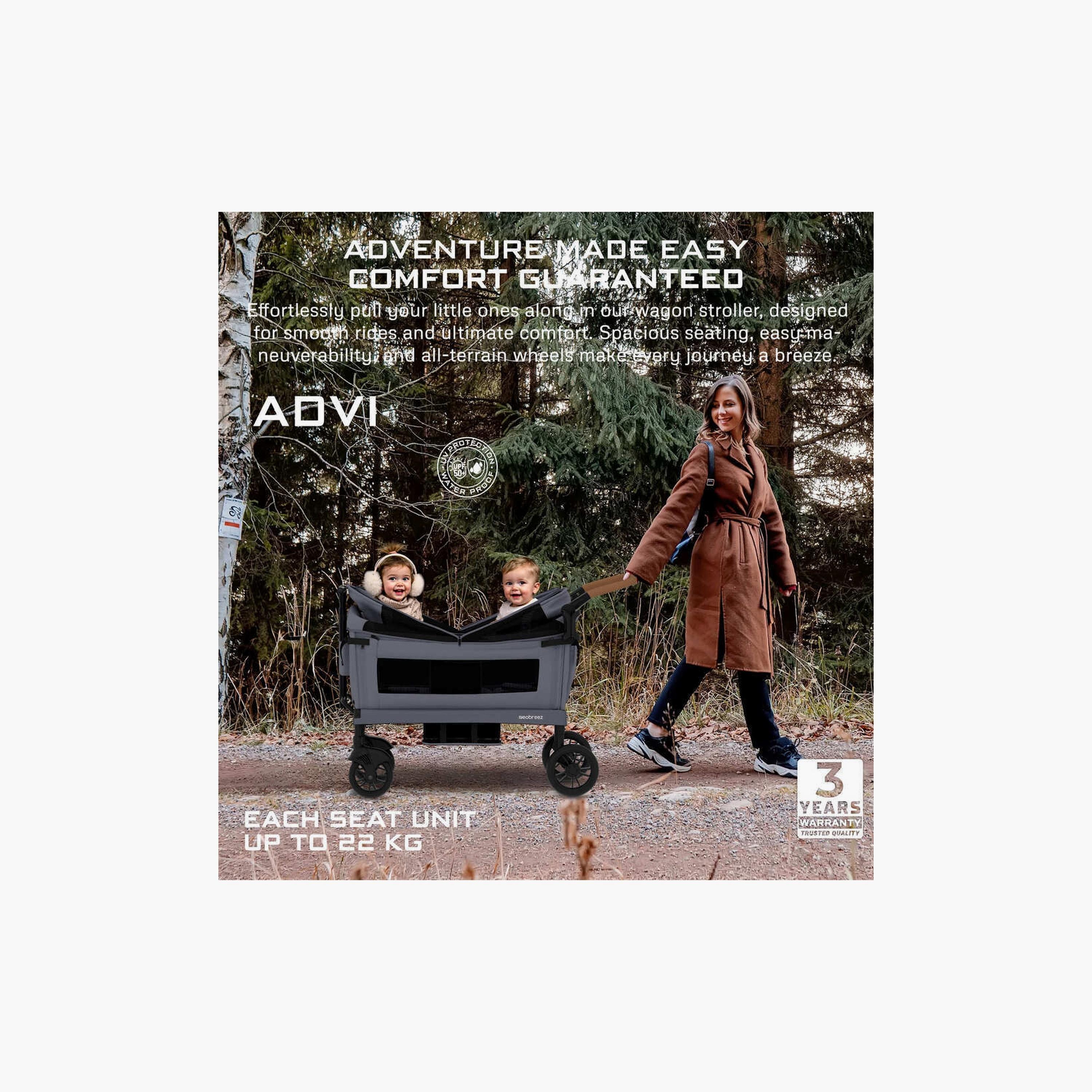 Neobreez Advi Wagon Cargo Push & Pull Foldable Double Stroller, Up To 44Kg-baby-gear-strollersandprams-strollers-image-7