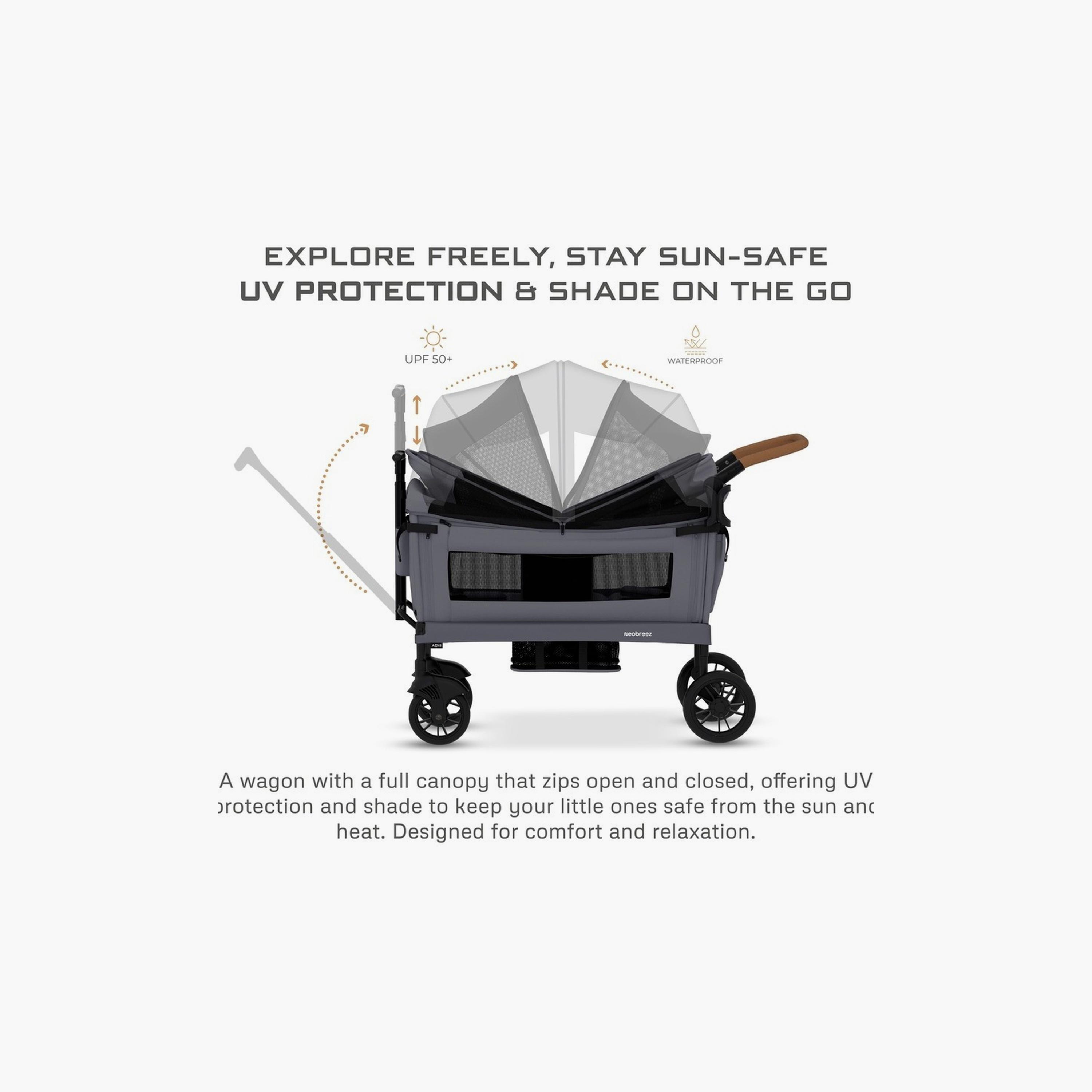 Neobreez Advi Wagon Cargo Push & Pull Foldable Double Stroller, Up To 44Kg-baby-gear-strollersandprams-strollers-image-8