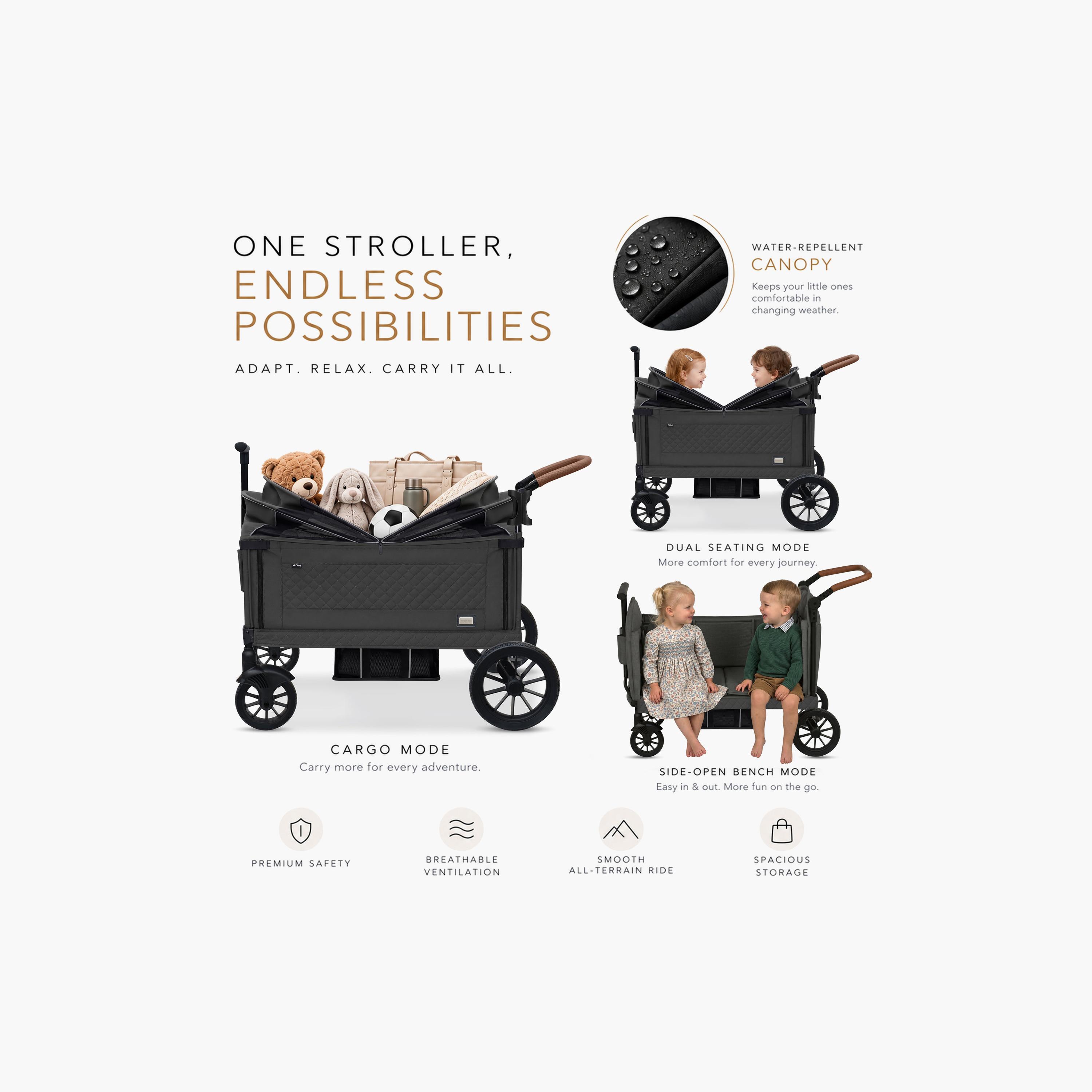 Neobreez Advi Wagon Cargo Push & Pull Foldable Double Stroller, Up To 44Kg-baby-gear-strollersandprams-strollers-image-11