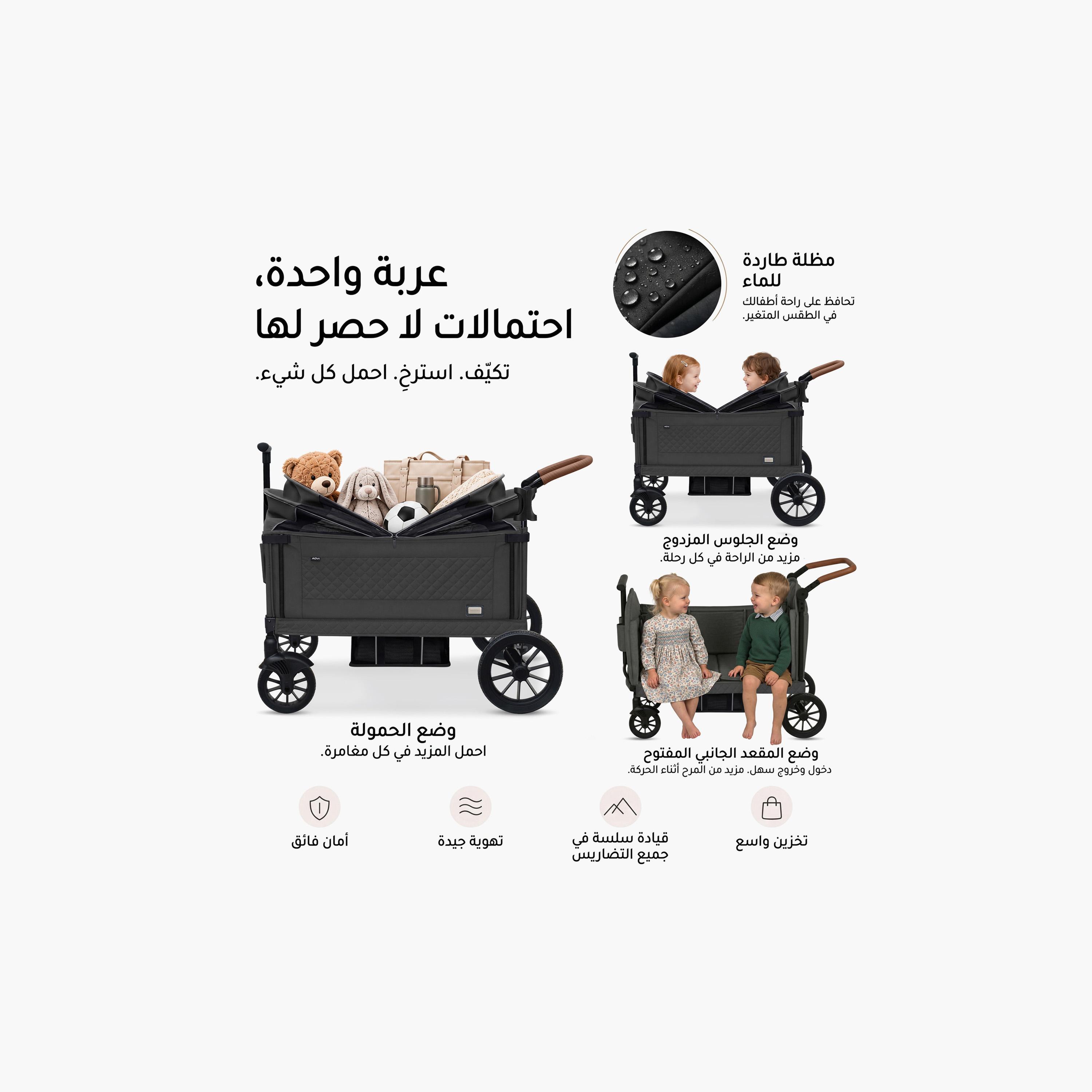 Neobreez Advi Wagon Cargo Push & Pull Foldable Double Stroller, Up To 44Kg-baby-gear-strollersandprams-strollers-image-12