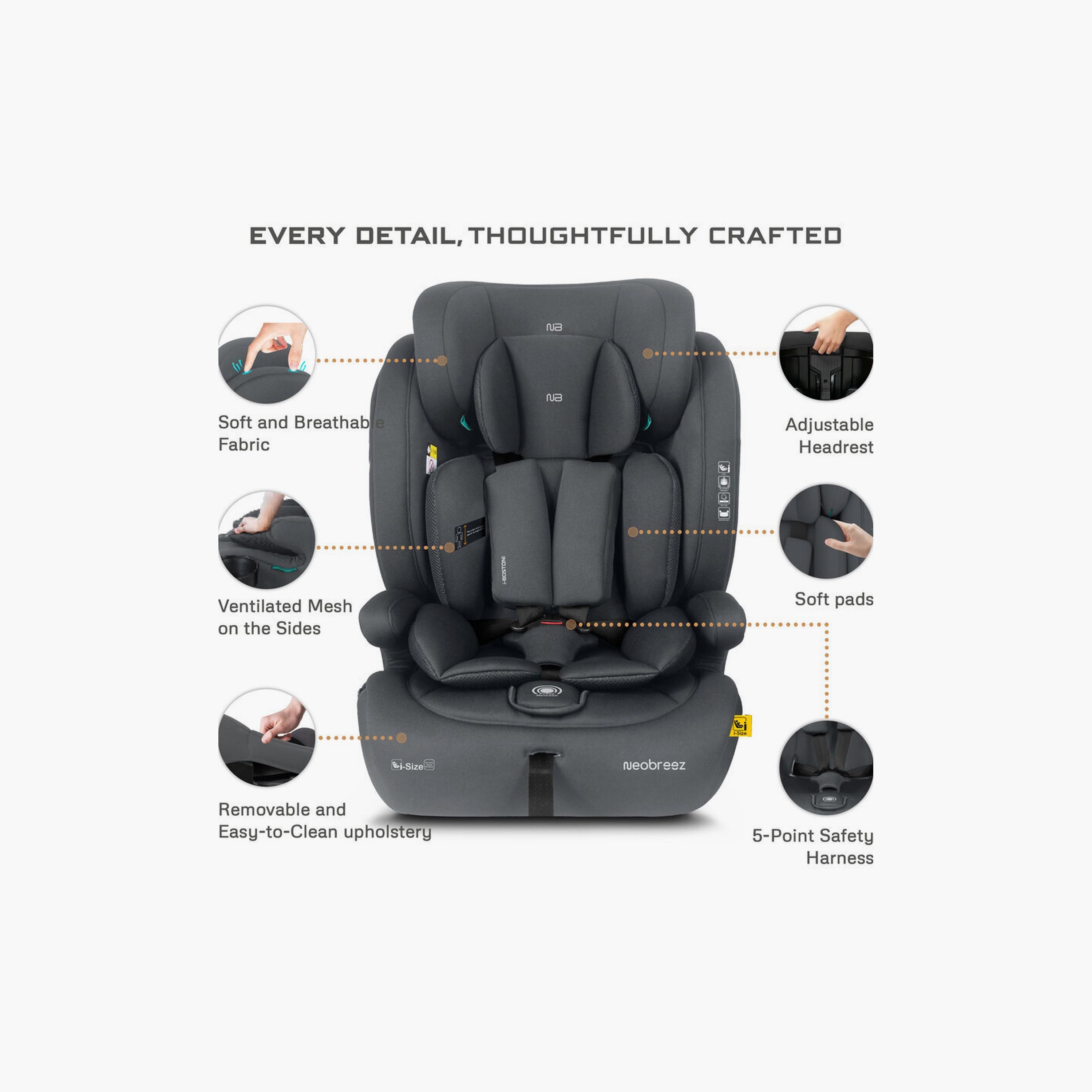 Neobreez I-Bostoni 3-In-1 Universal Car Seat With 3-Point Safety Belt, Up To 36 Kg-baby-gear-carseats-image-11