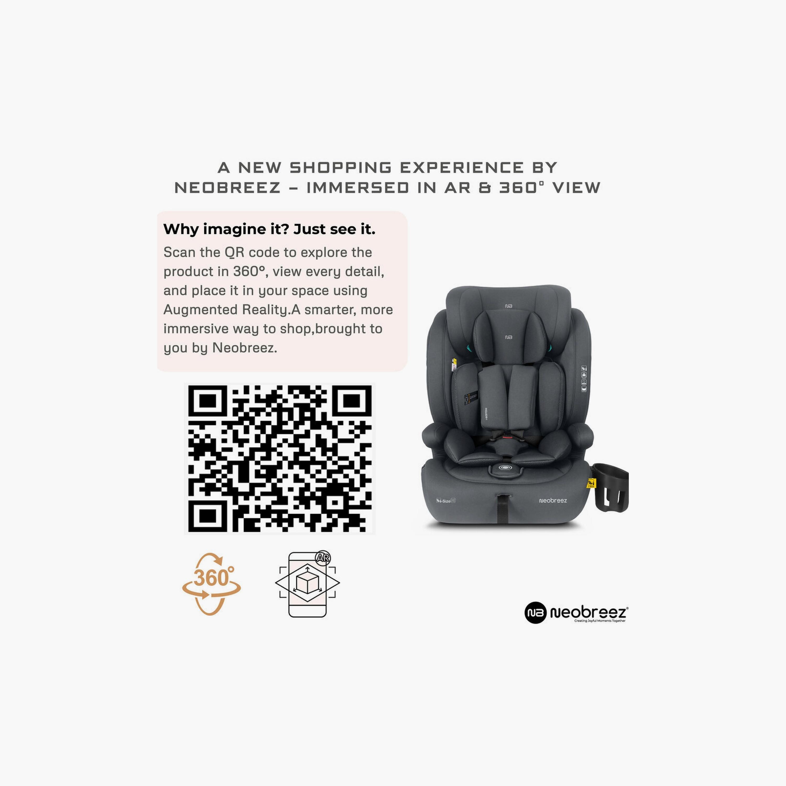 Neobreez I-Bostoni 3-In-1 Universal Car Seat With 3-Point Safety Belt, Up To 36 Kg-baby-gear-carseats-image-5