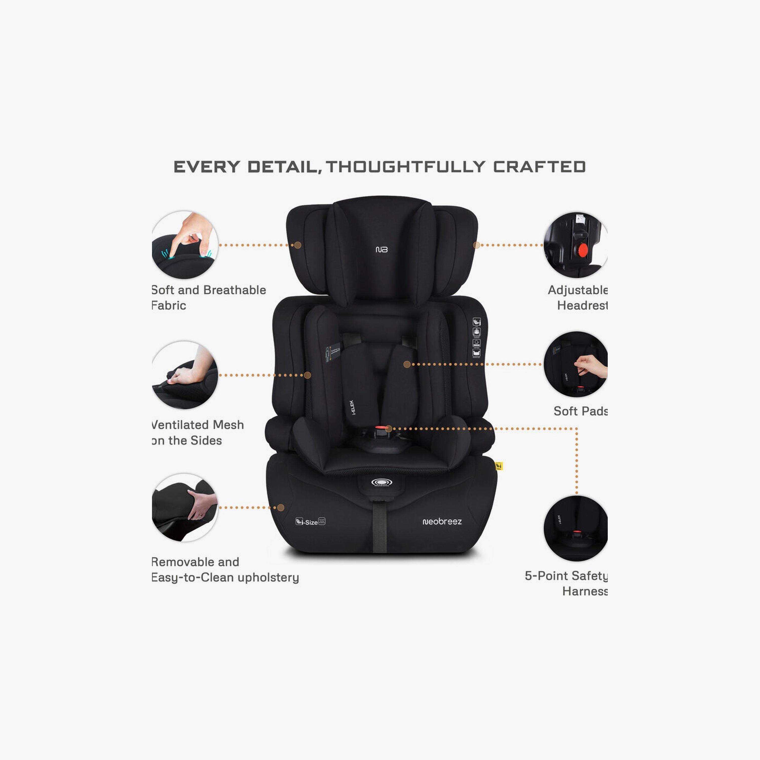 Neobreez I-Elek 3-In-1 Universal Car Seat With 3-Point Safety Belt, Up To 36Kg-baby-gear-carseats-image-11