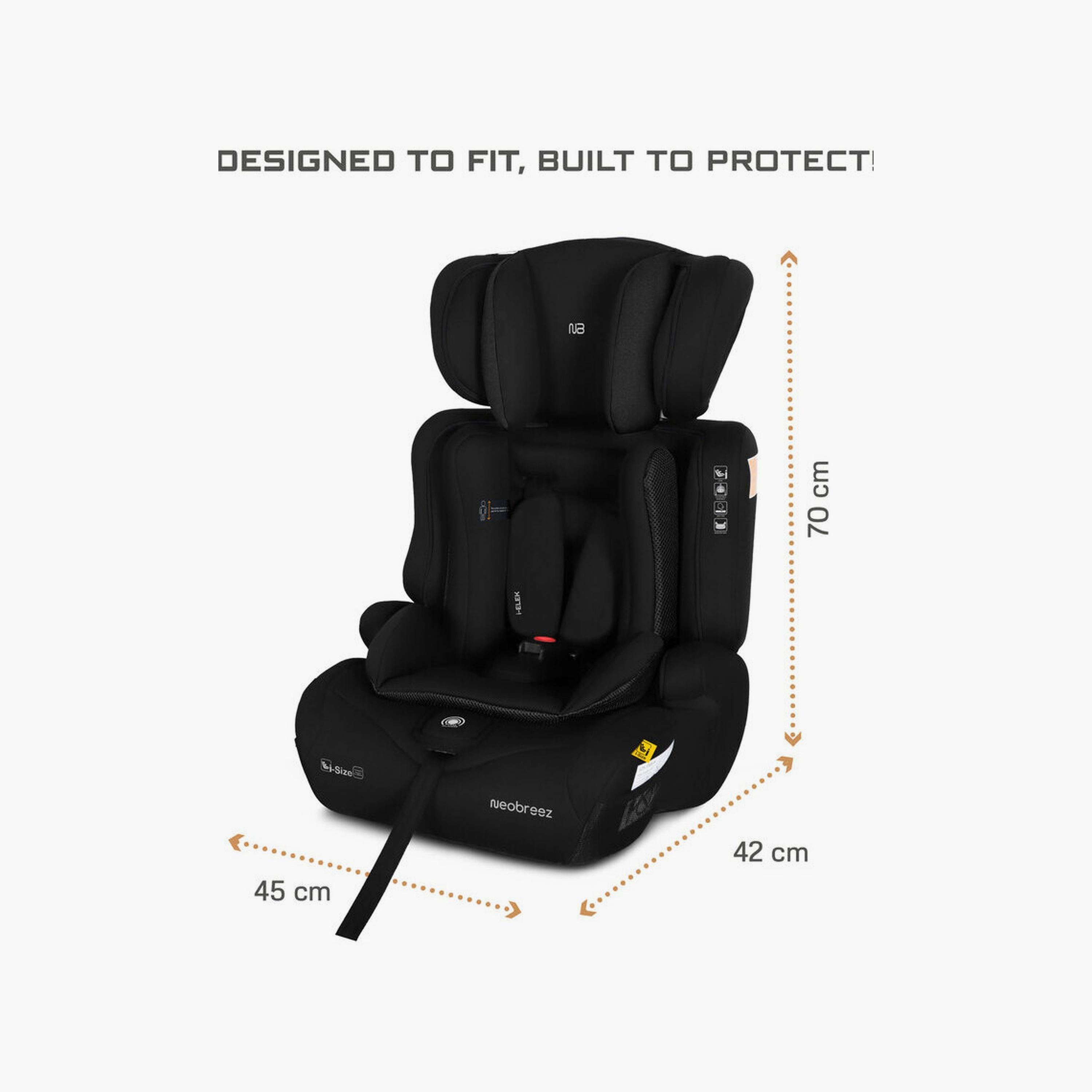 Neobreez I-Elek 3-In-1 Universal Car Seat With 3-Point Safety Belt, Up To 36Kg-baby-gear-carseats-image-3