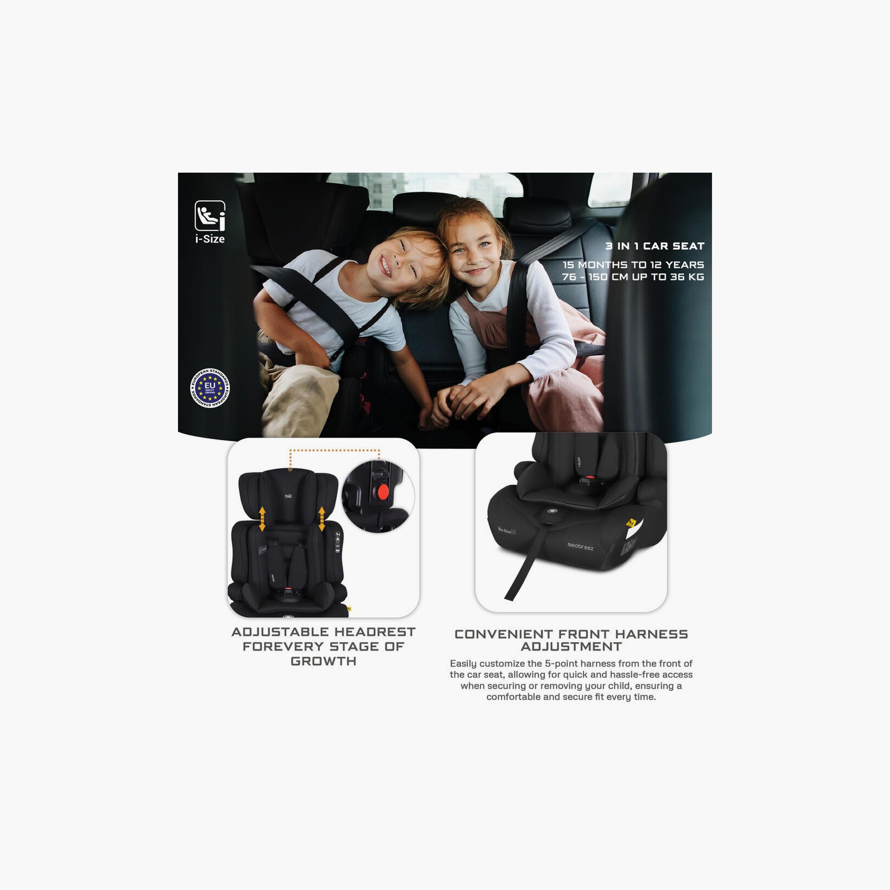 Neobreez I-Elek 3-In-1 Universal Car Seat With 3-Point Safety Belt, Up To 36Kg-baby-gear-carseats-image-7