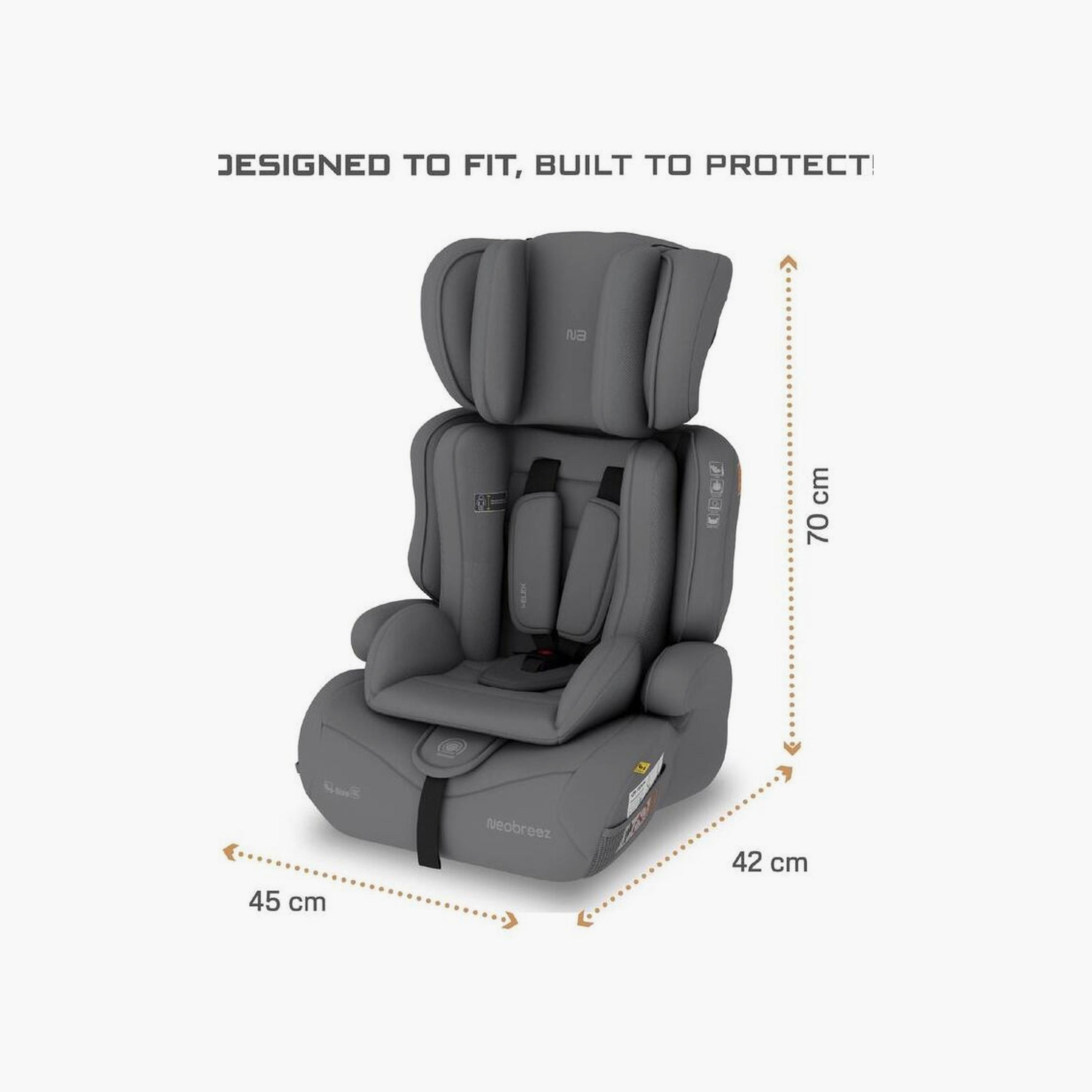Neobreez I-Elek 3-In-1 Universal Car Seat With 3-Point Safety Belt, Up To 36Kg-baby-gear-carseats-image-3