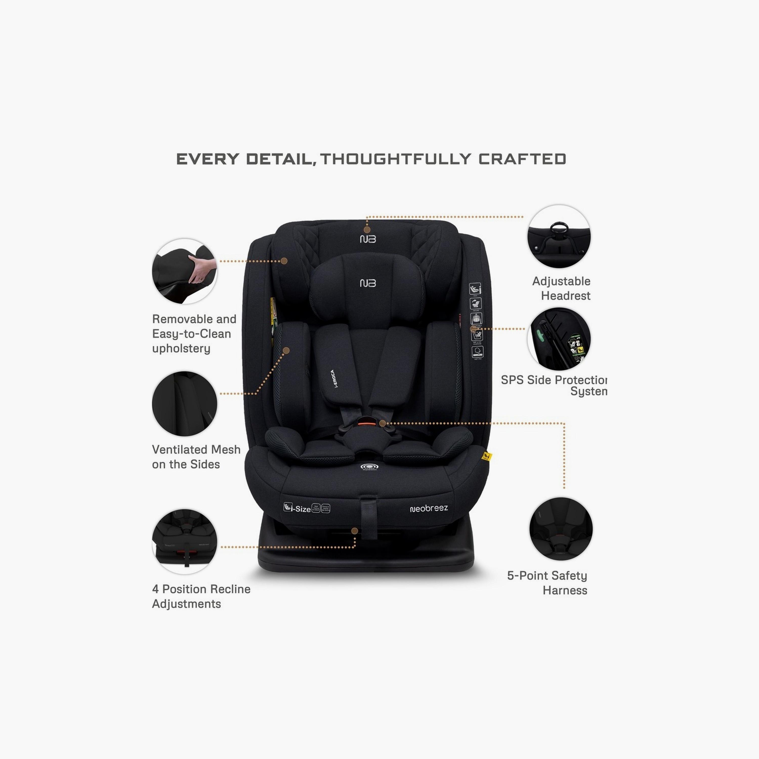 Neobreez I-Eroca All-In-One Convertible Travel Car Seat, Up To 36Kg-baby-gear-carseats-image-2