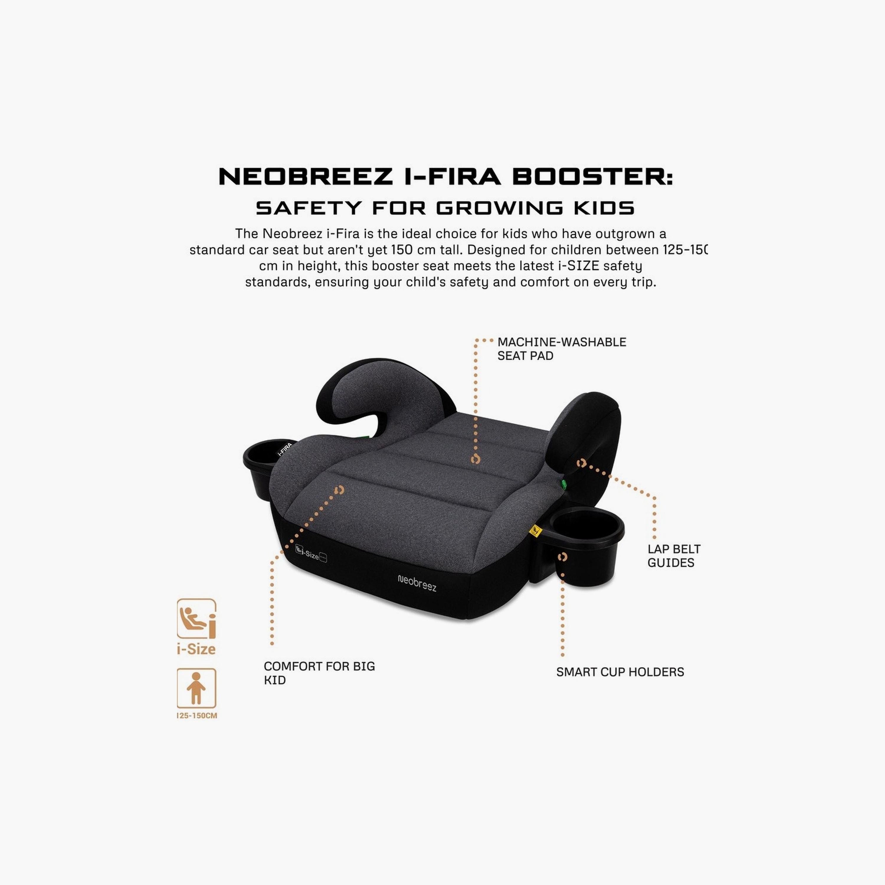 Neobreez I-Fira Backless Booster Car Seat, Up To 36Kg-baby-gear-carseats-image-12