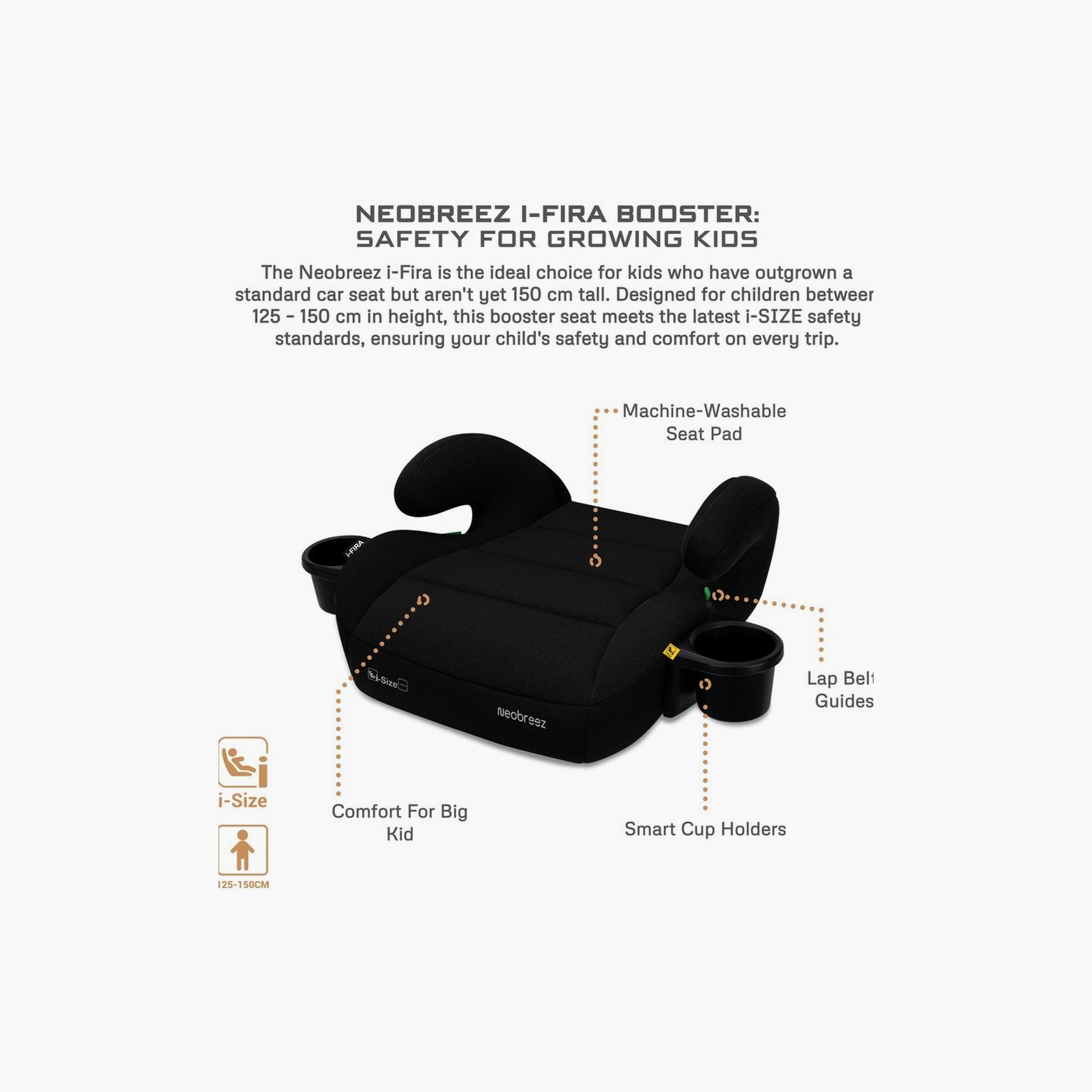 Neobreez I-Fira Backless Booster Car Seat, Up To 36Kg-baby-gear-carseats-image-11