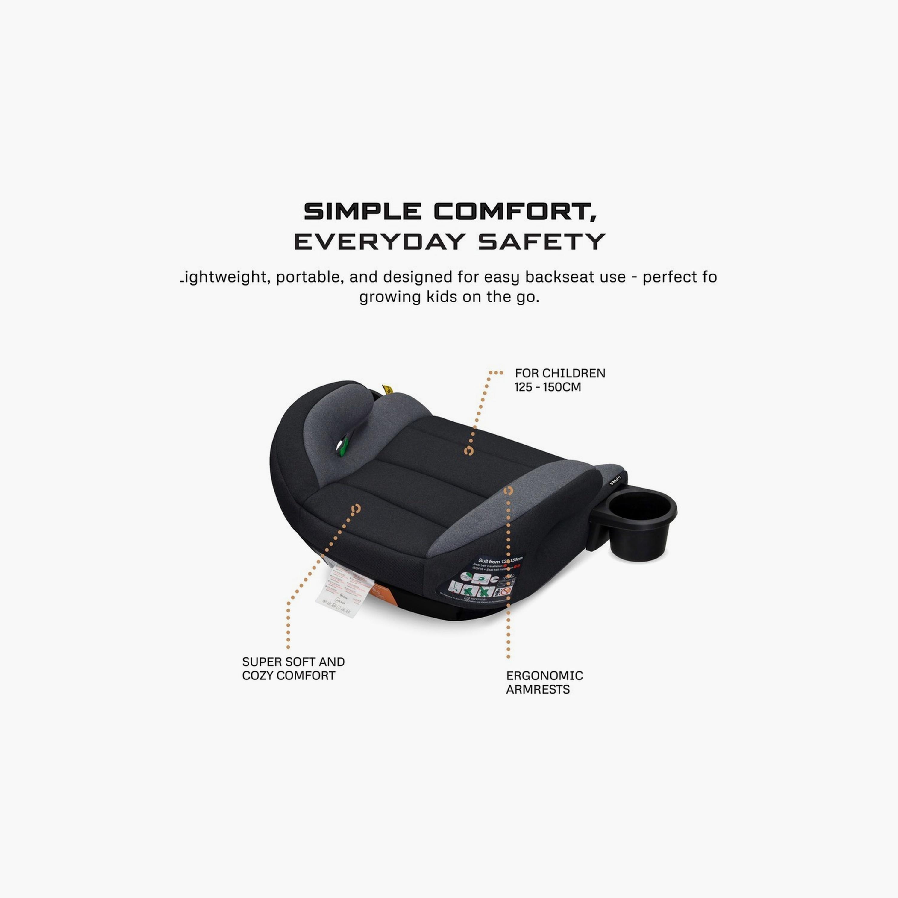 Neobreez I-Fira Backless Booster Car Seat, Up To 36Kg-baby-gear-carseats-image-2