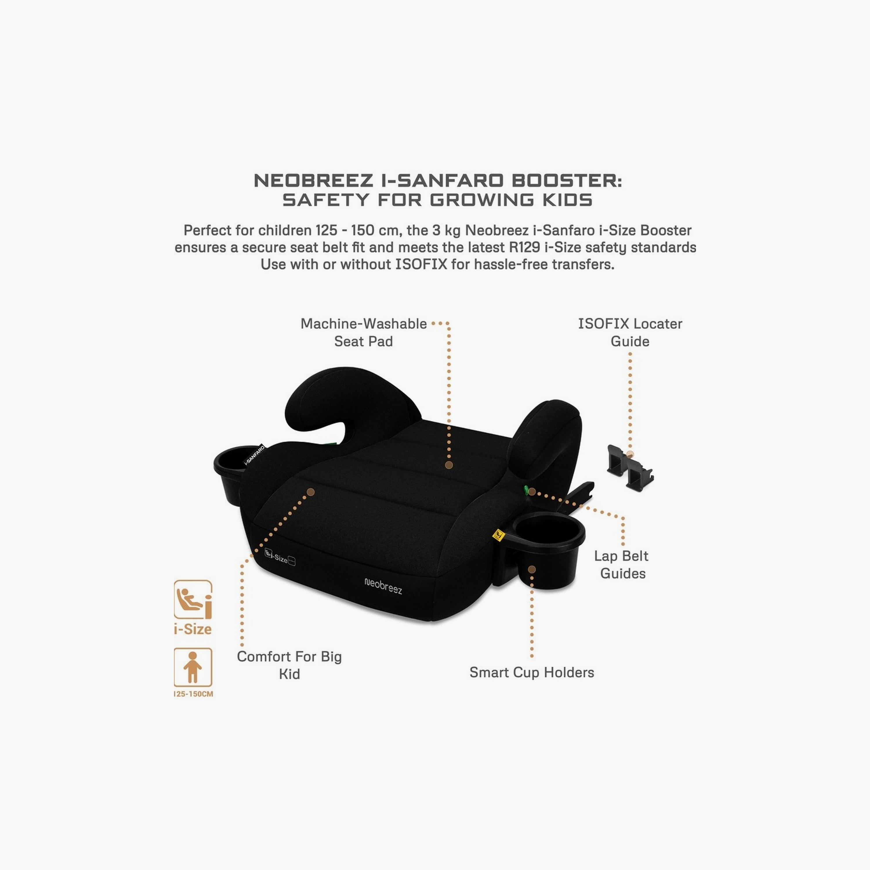 Neobreez I-Fira Backless Booster Car Seat, Up To 36Kg-baby-gear-carseats-image-12