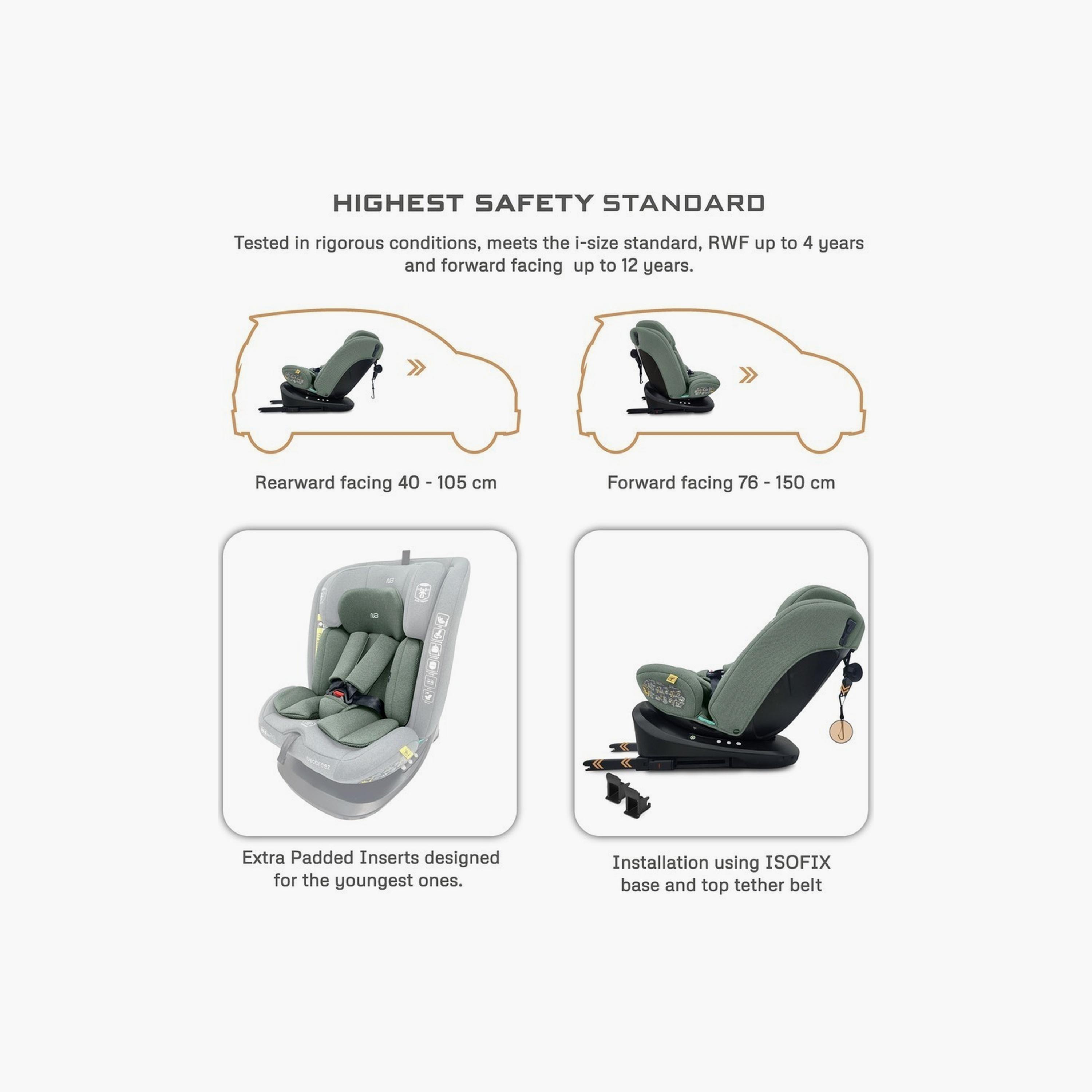 Neobreez I-Vilo 360° Isofix Rotatable All-In-1 Toddler Car Seat, Up To 36Kg-baby-gear-carseats-image-8