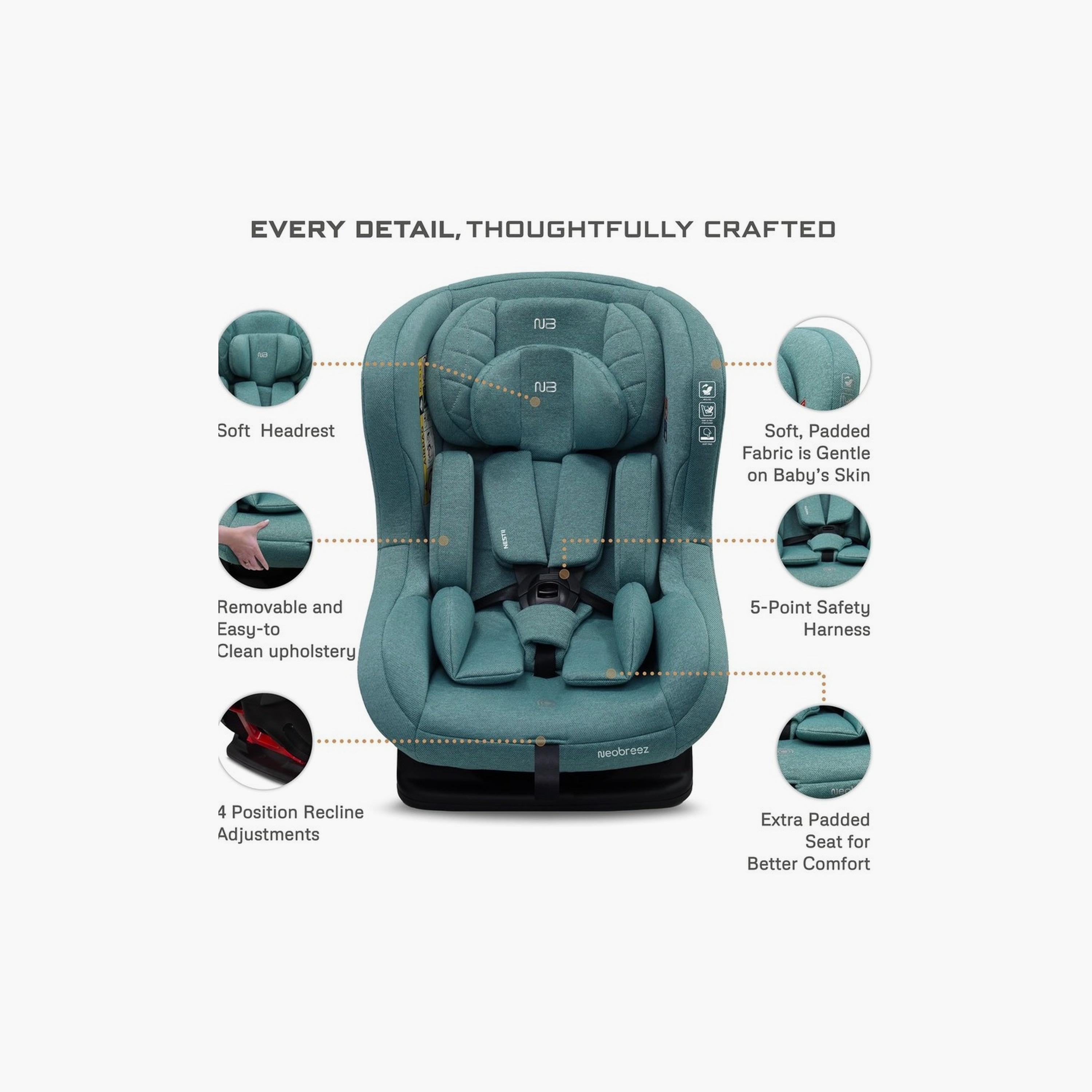 Neobreez Nestii 2-In-1 Convertible Car Seat, Up To 18Kg-baby-gear-carseats-image-5