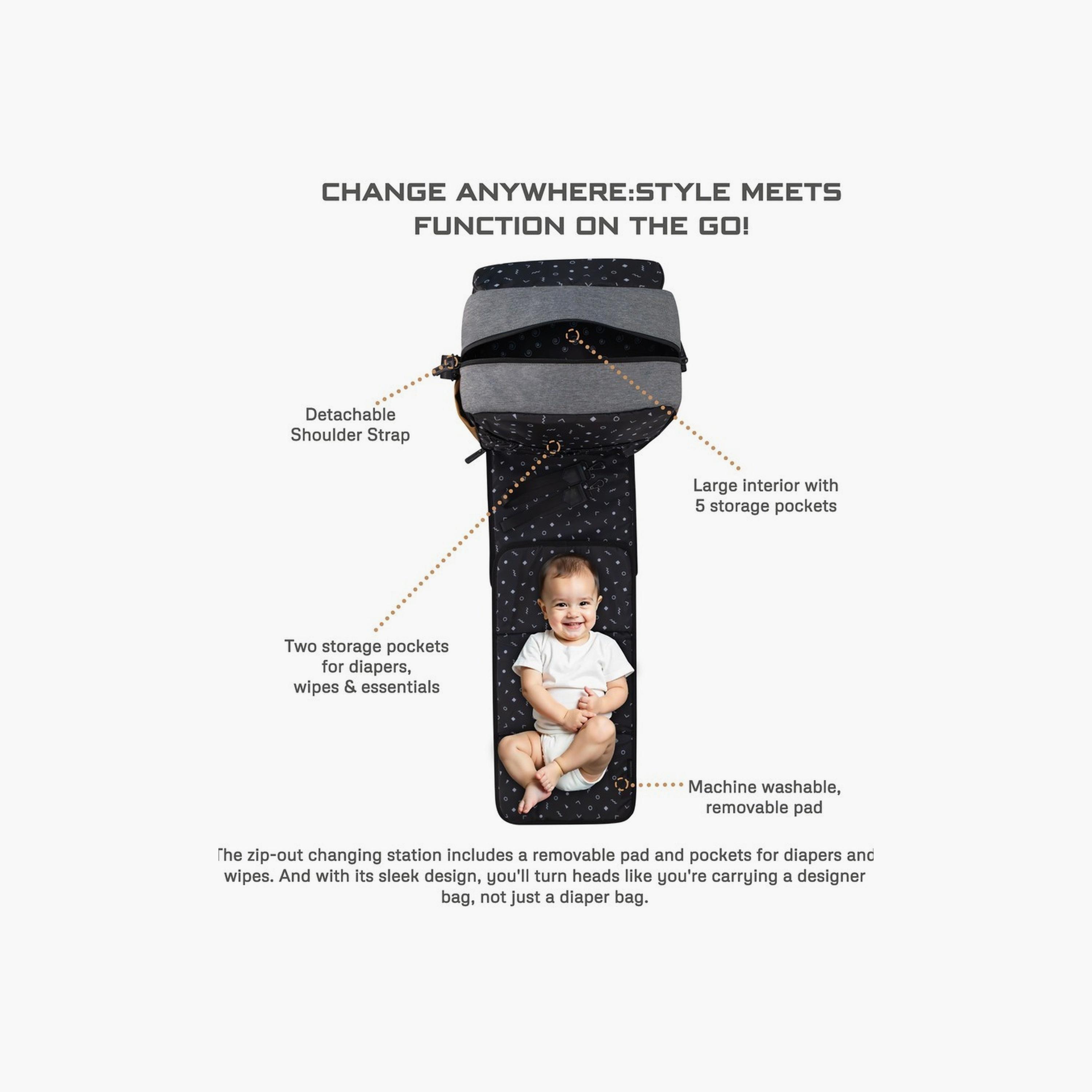 Neobreez Nixe Baby Diaper Changing Bag With Changing Mat-baby-diapering-diaperbags-image-8
