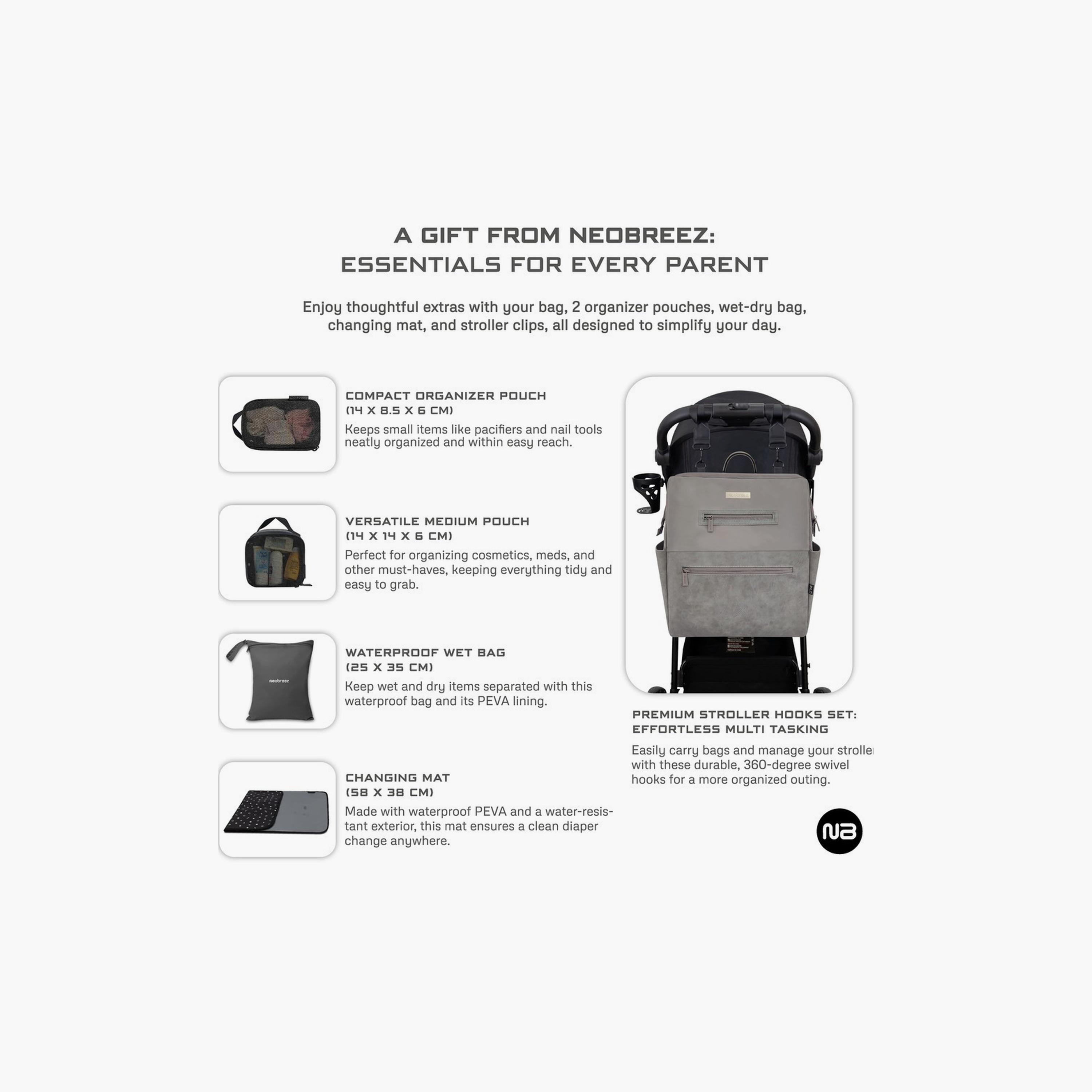 Neobreez Rilo 7-Piece Multifunction Waterproof Diaper Bag-baby-diapering-diaperbags-image-5