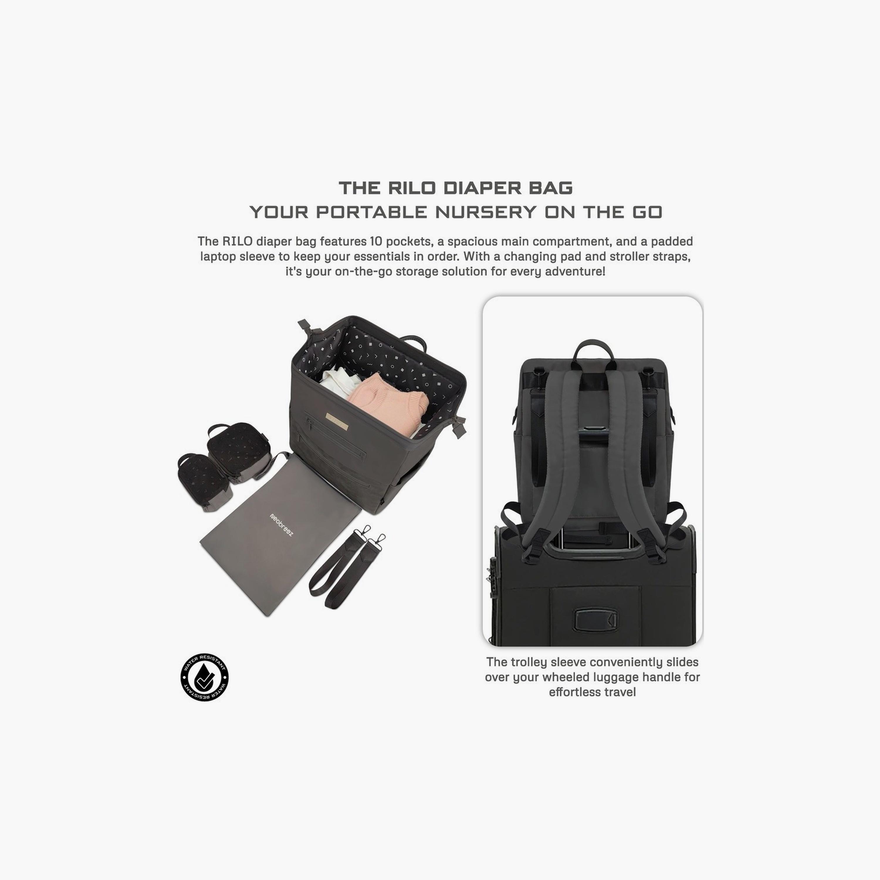 Neobreez Rilo 7-Piece Multifunction Waterproof Diaper Bag-baby-diapering-diaperbags-image-2