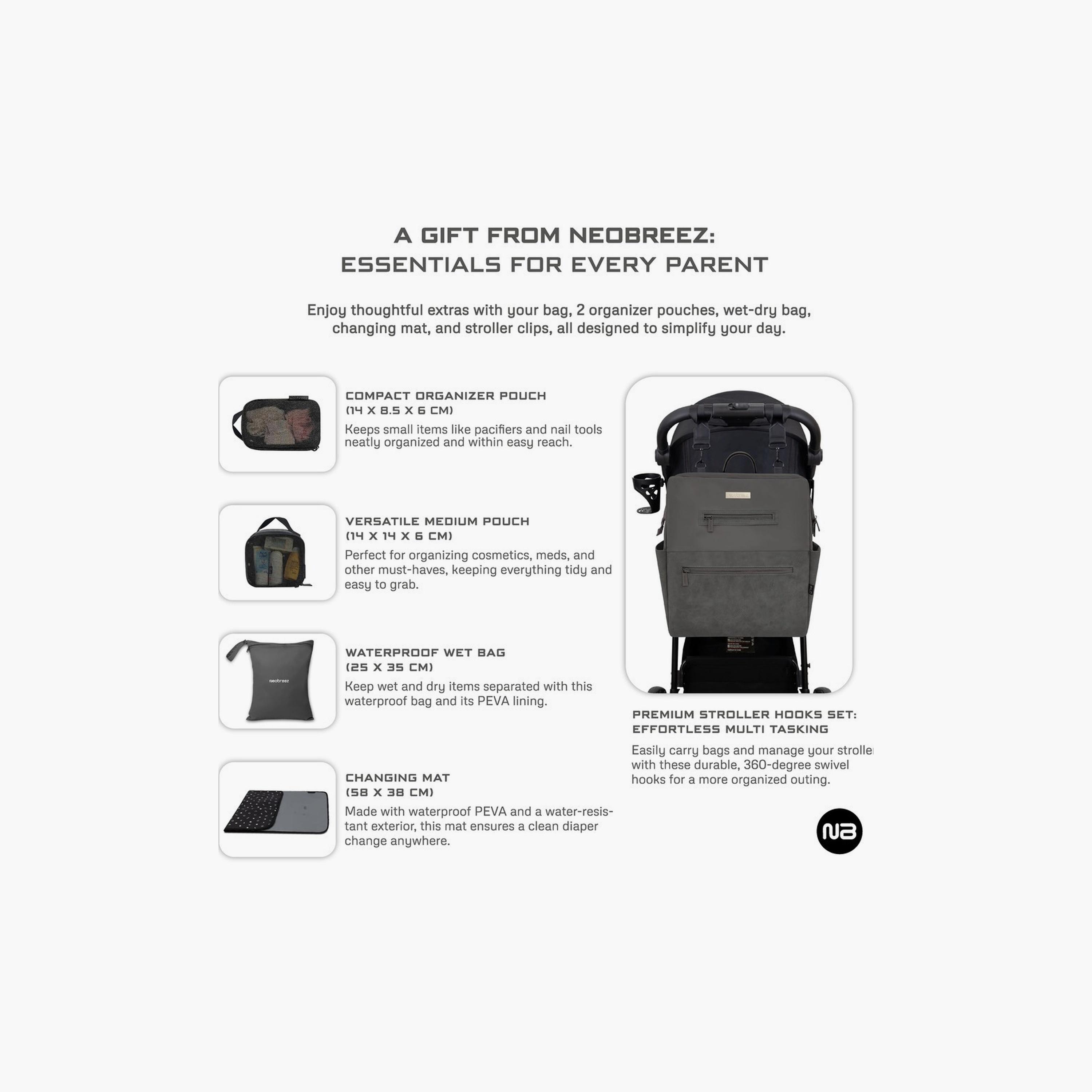 Neobreez Rilo 7-Piece Multifunction Waterproof Diaper Bag-baby-diapering-diaperbags-image-5