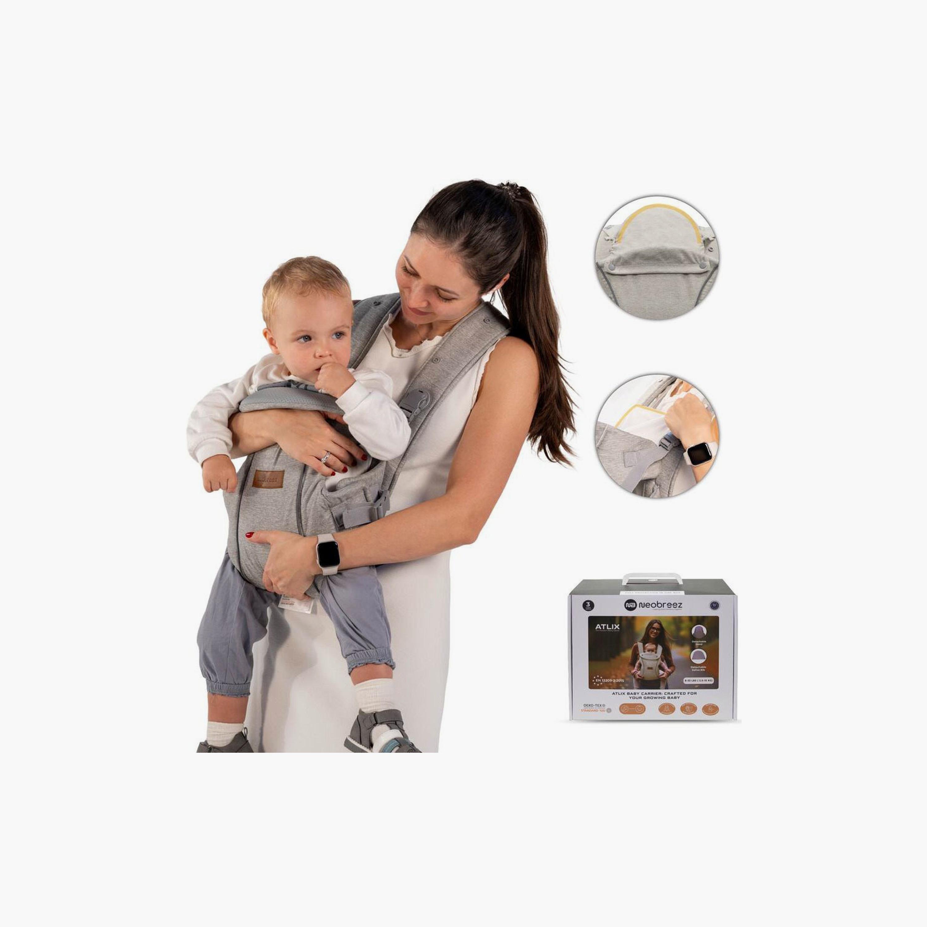 حاملة أطفال أتليكس ٣ في ١ قابلة للتحويل وقابلة للتعديل، حتى وزن ١٥ كجم من نيوبريز-baby-gear-babycarriers-image-10