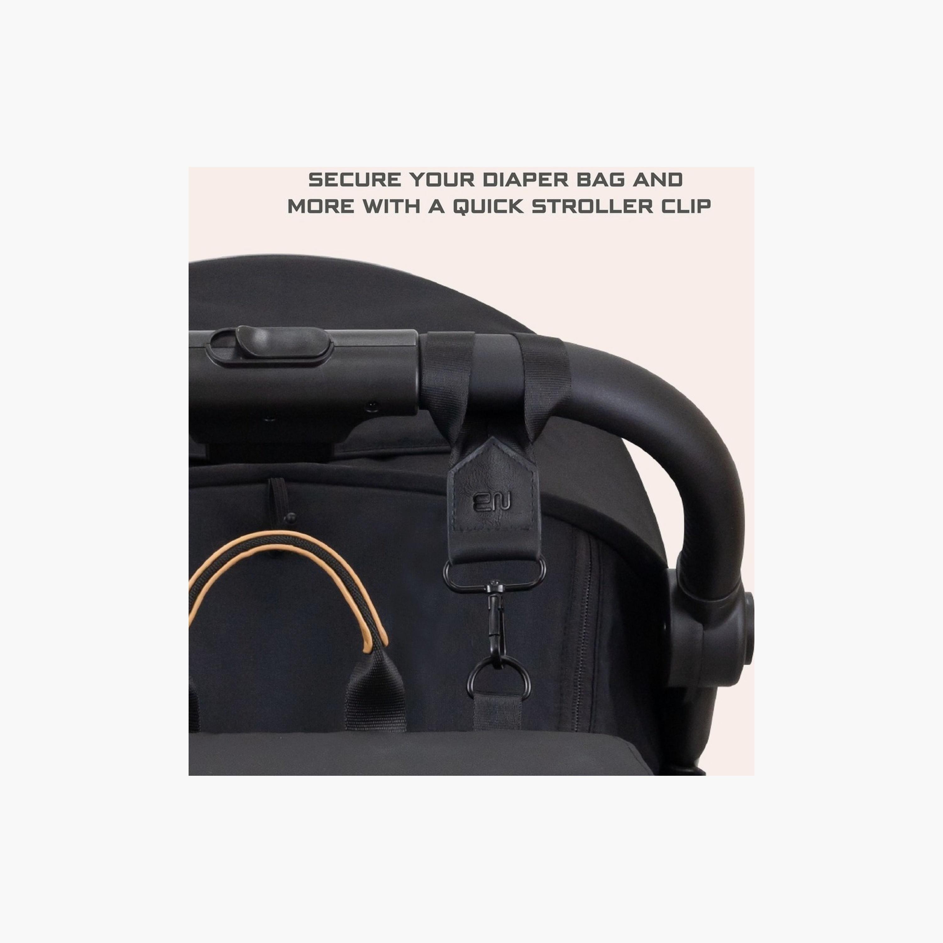 Neobreez 2-Piece Stroller Hooks For Hanging Diaper Bags, Black-baby-gear-strollersandprams-accessories-image-4