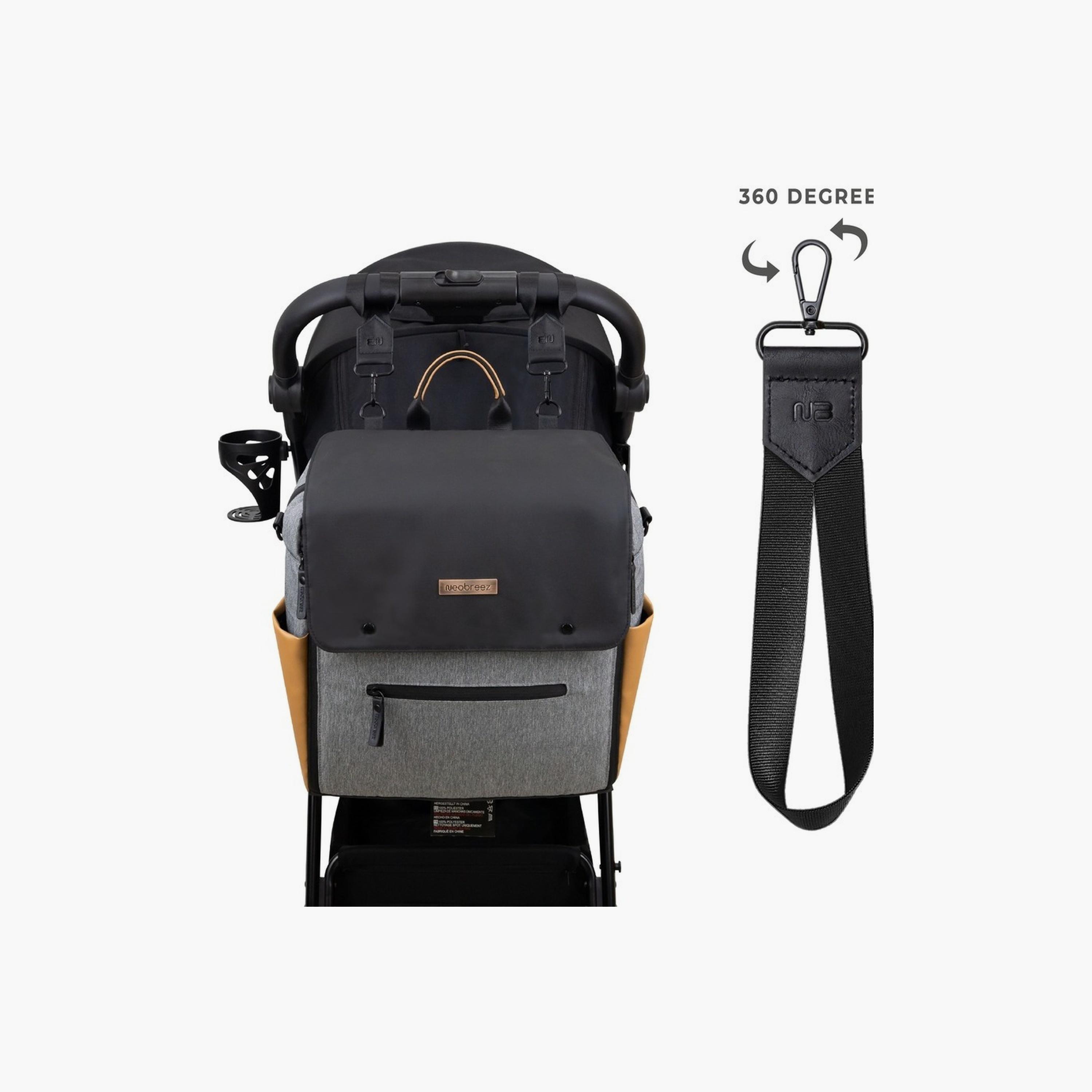 Neobreez 2-Piece Stroller Hooks For Hanging Diaper Bags, Black-baby-gear-strollersandprams-accessories-image-5