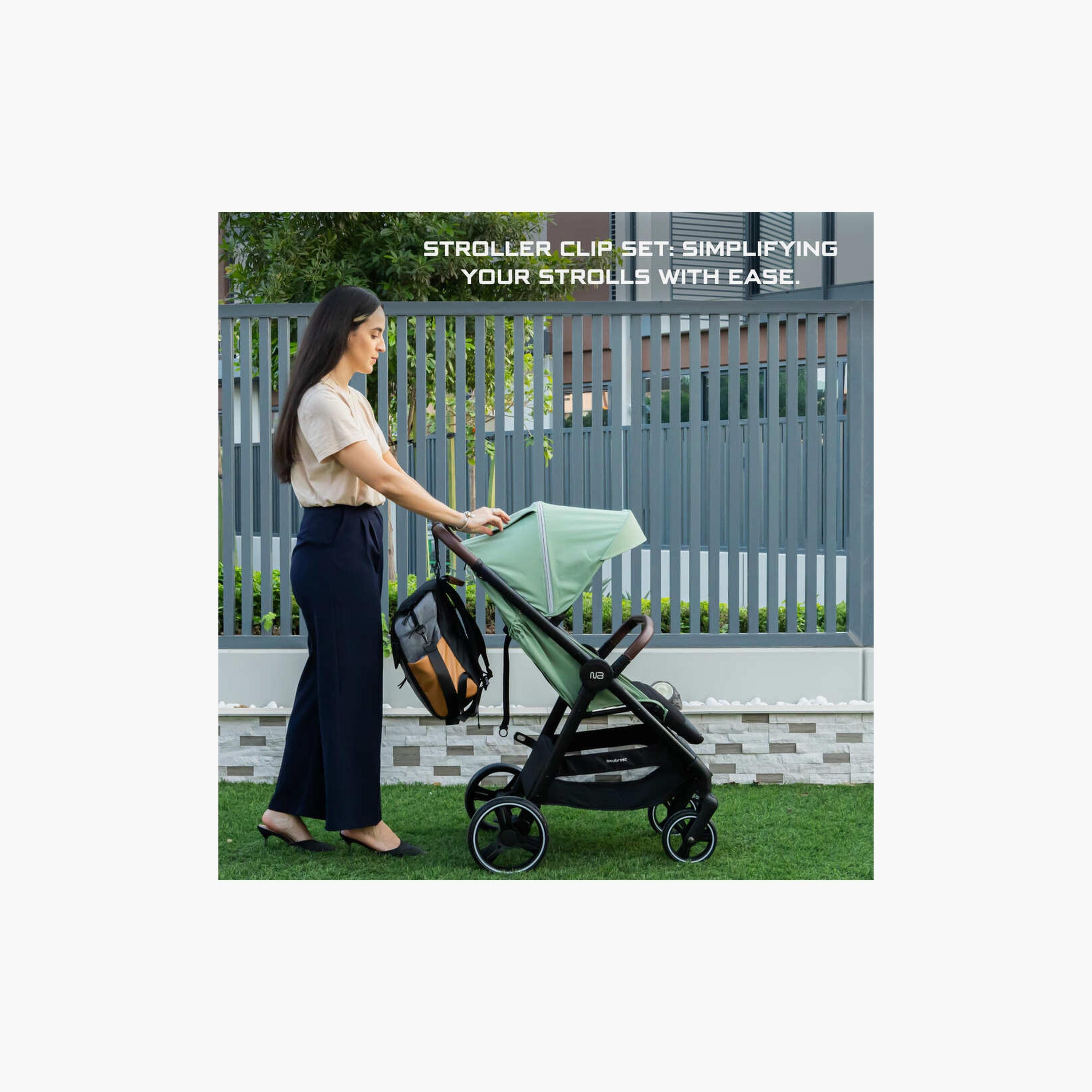 Neobreez 2-Piece Stroller Hooks For Hanging Diaper Bags, Black-baby-gear-strollersandprams-accessories-image-6
